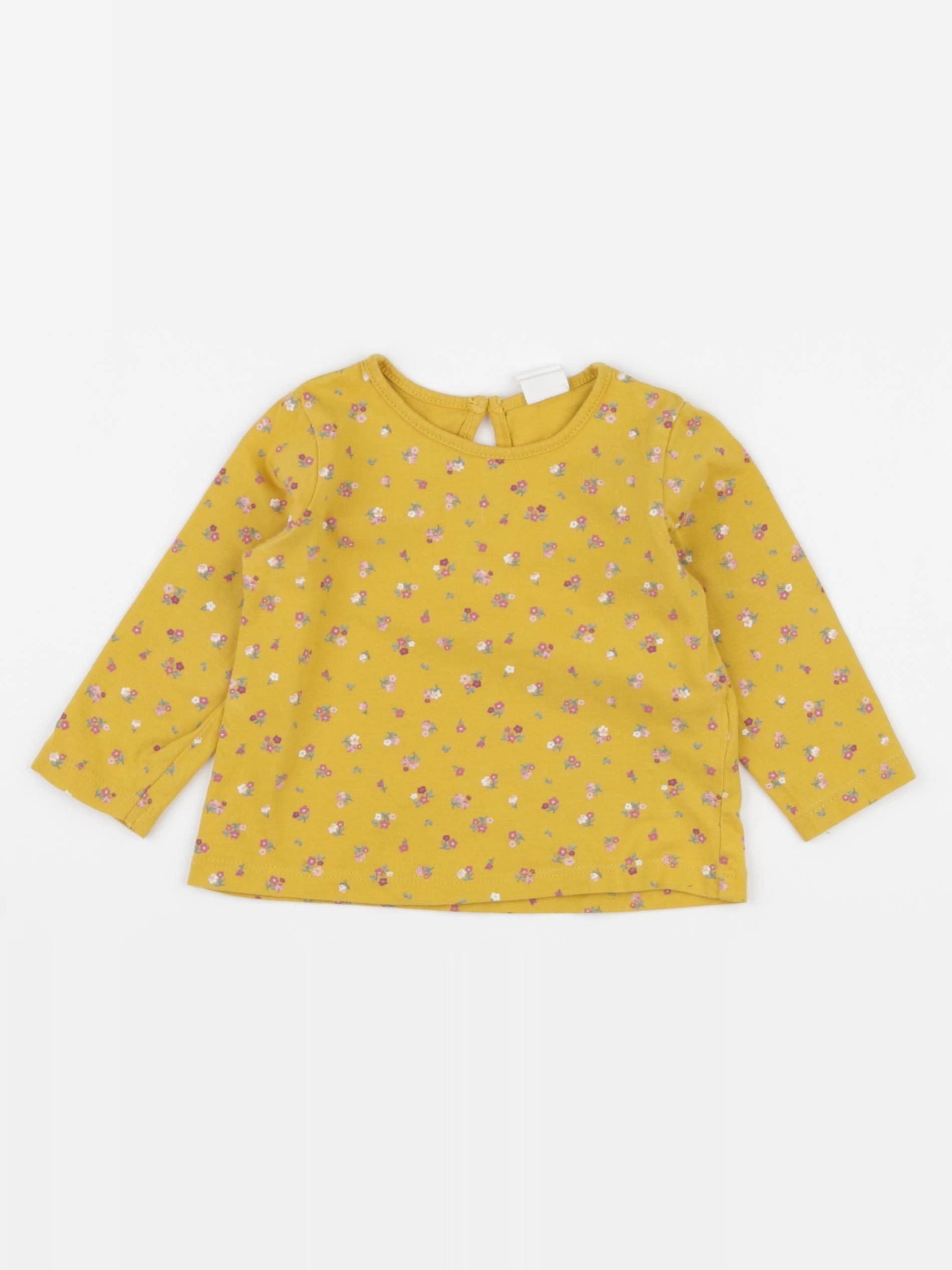 H&M - tee-shirt jaune - 3/6 mois