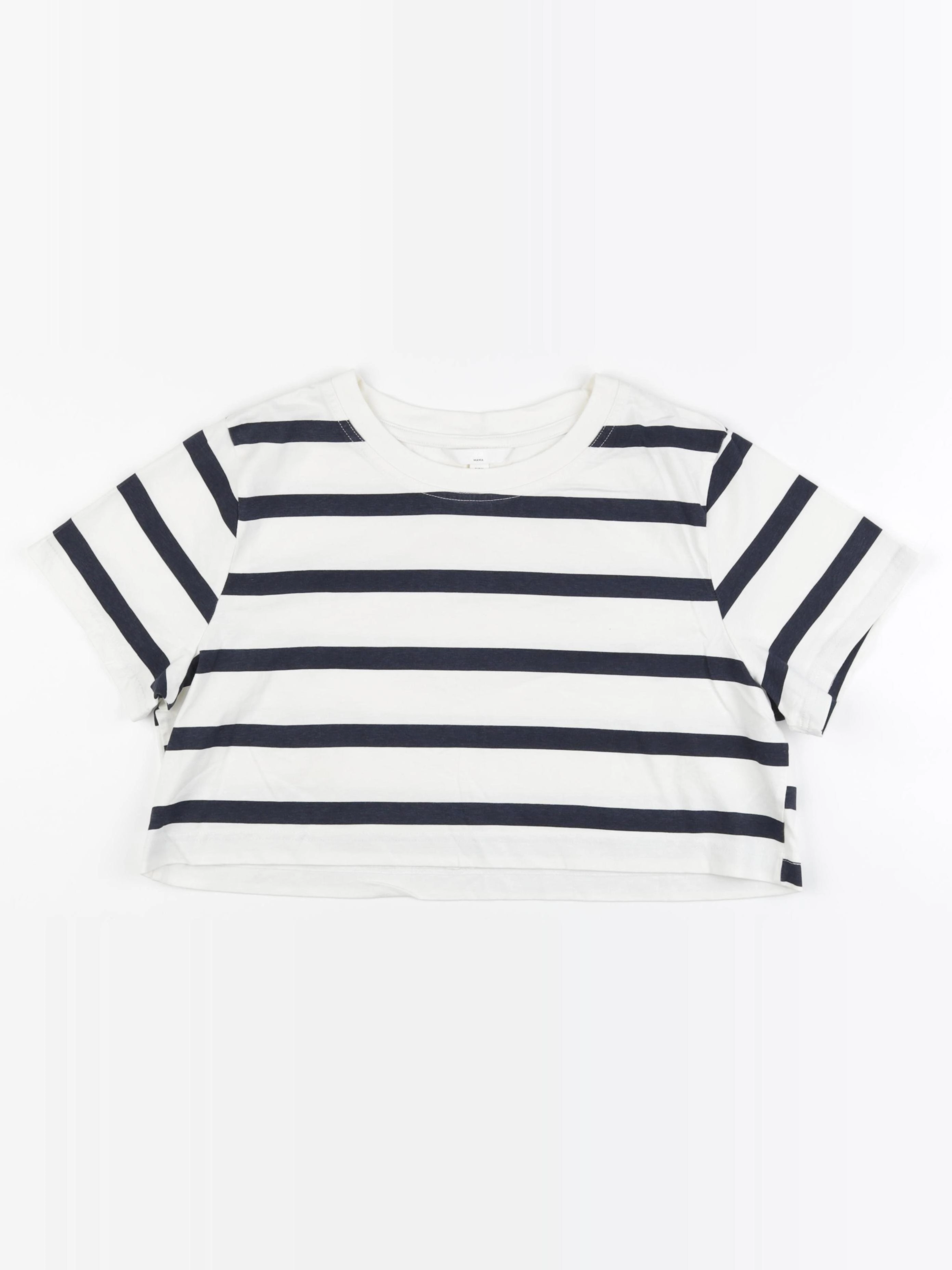 H&M - tee-shirt grossesse bleu, blanc - 40 à 42