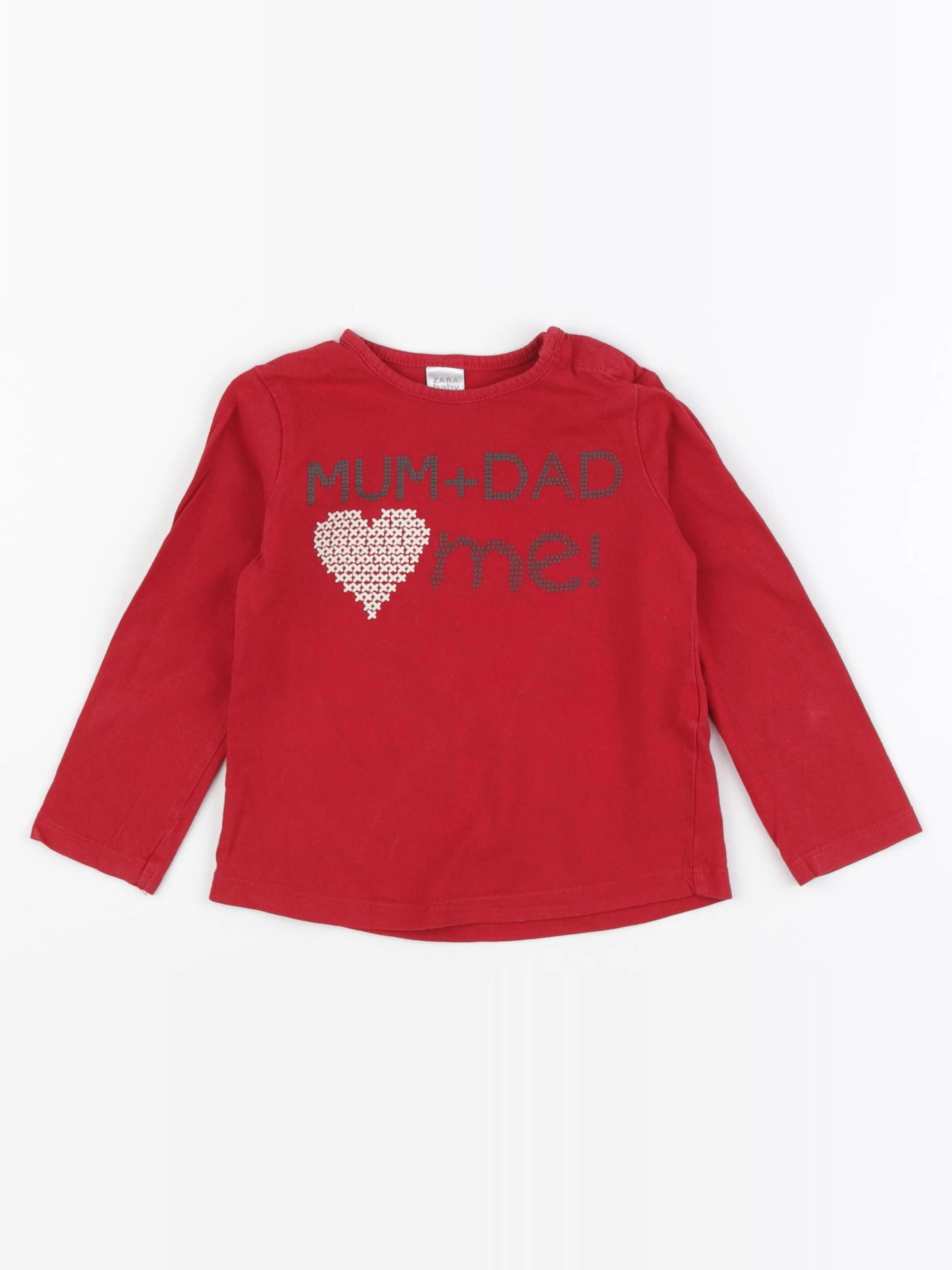 Zara - tee-shirt rouge - 12/18 mois