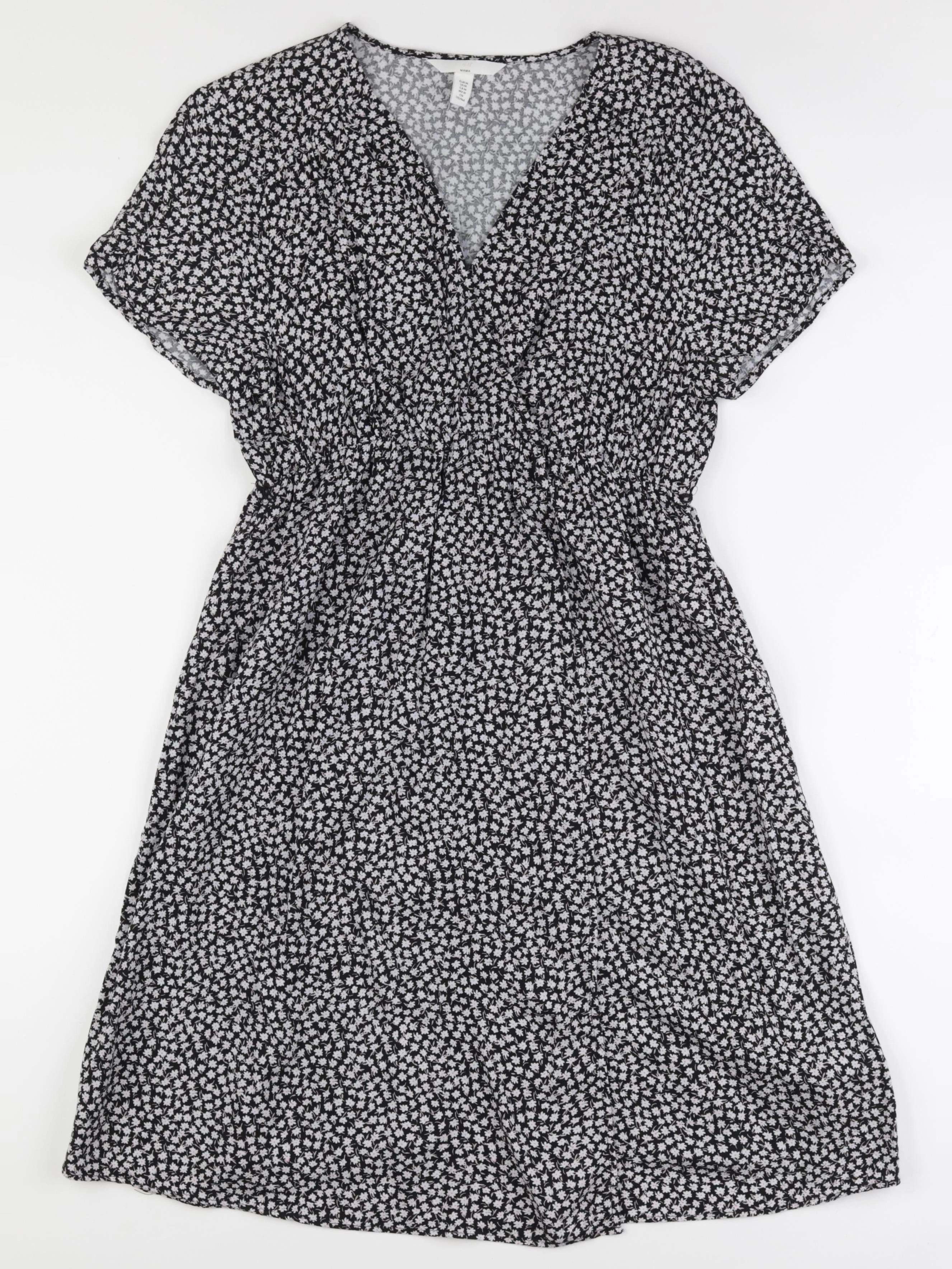 H&M - robe allaitement blanc, noir - 40 à 42