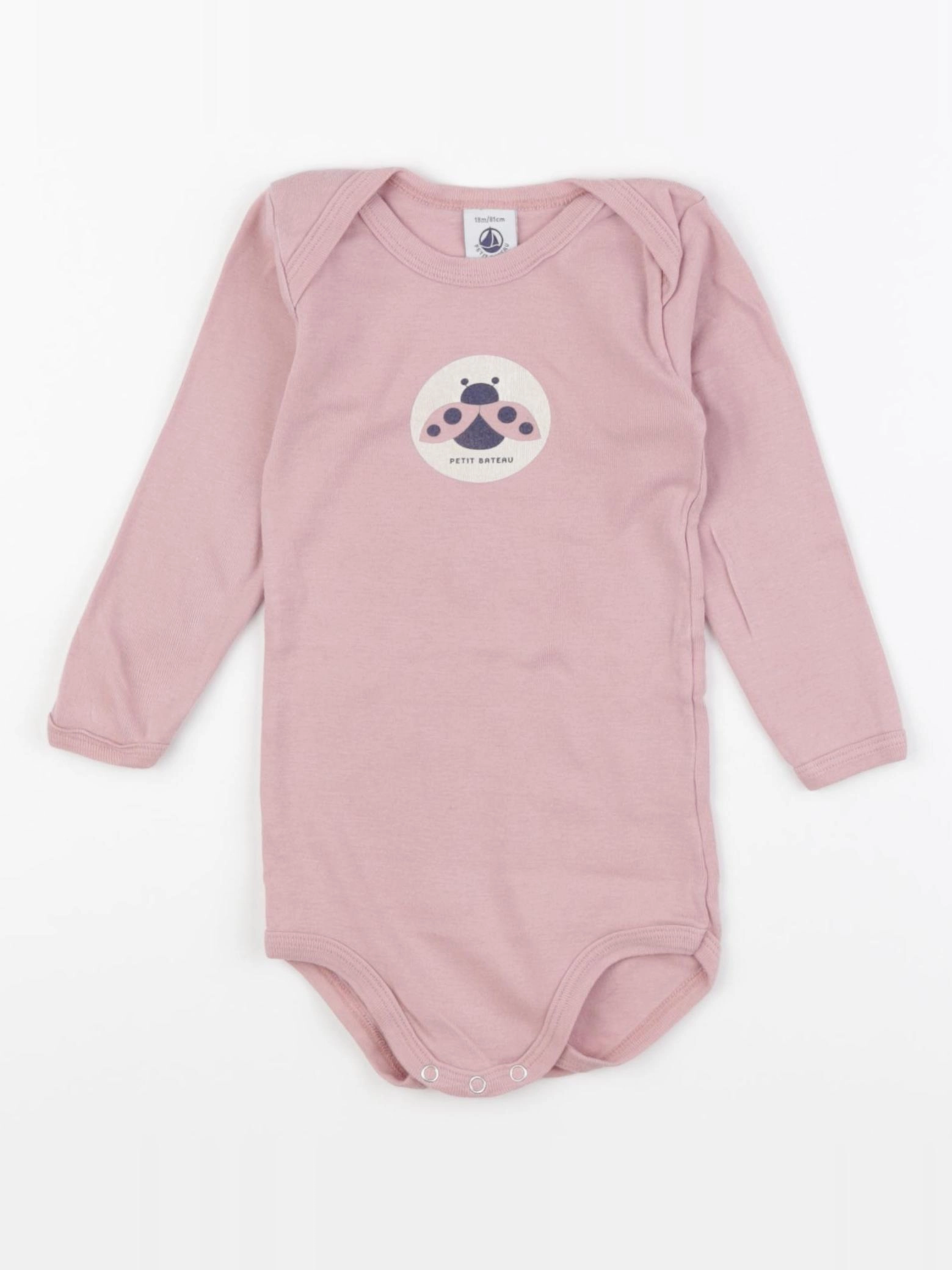 Petit Bateau - body rose - 18 mois