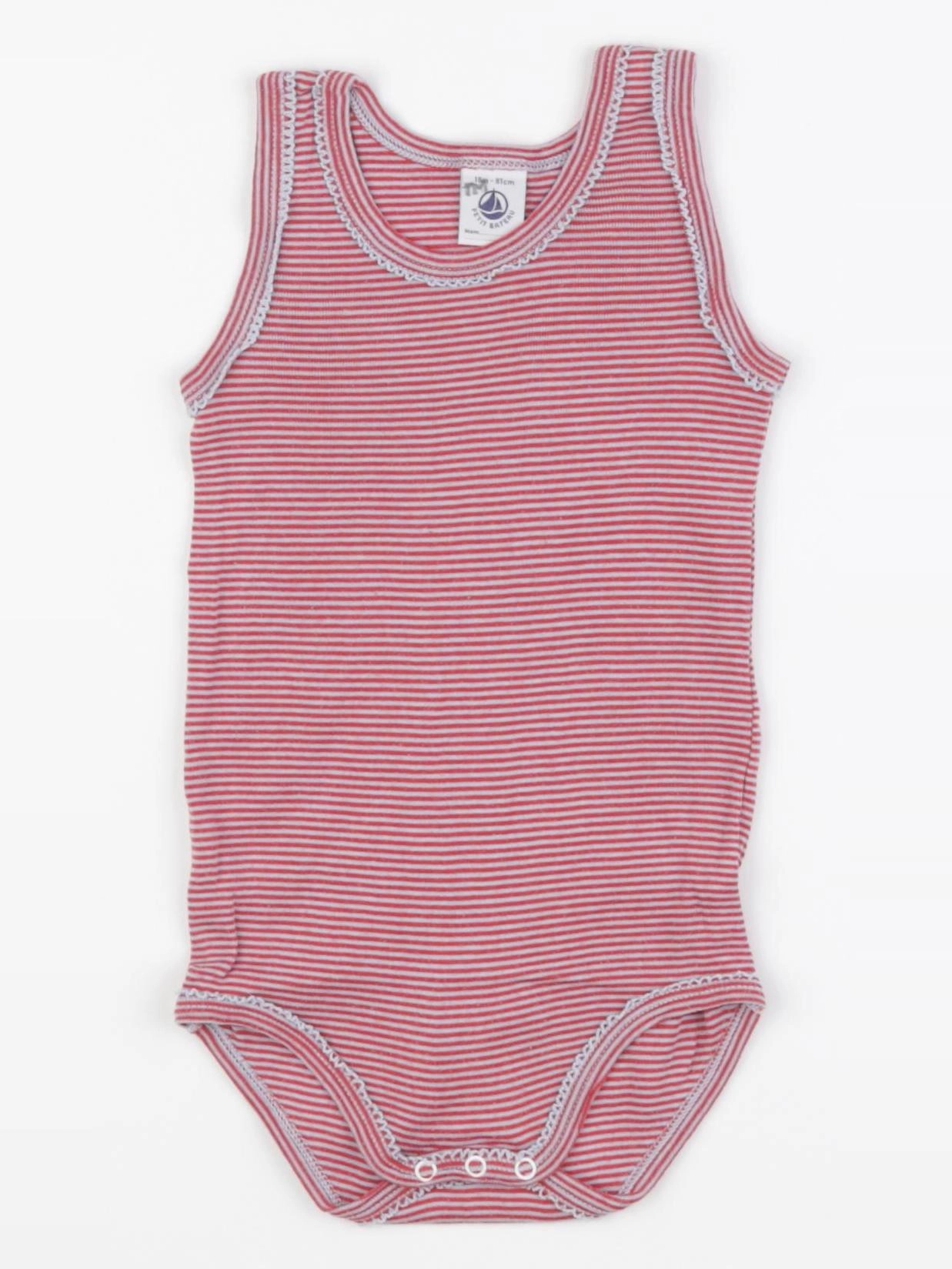 Petit Bateau - body rouge - 18 mois