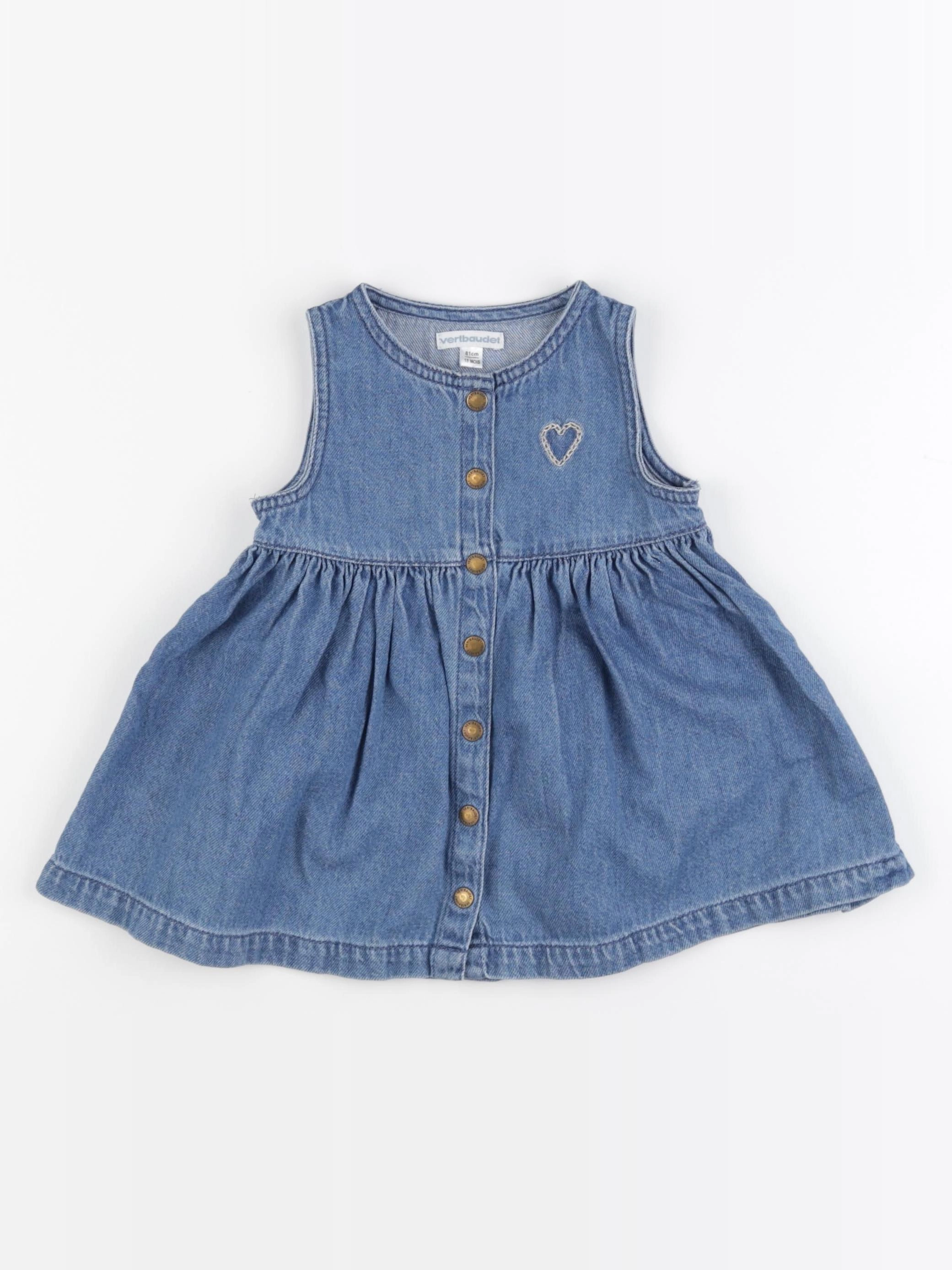 Vertbaudet - robe bleu - 18 mois