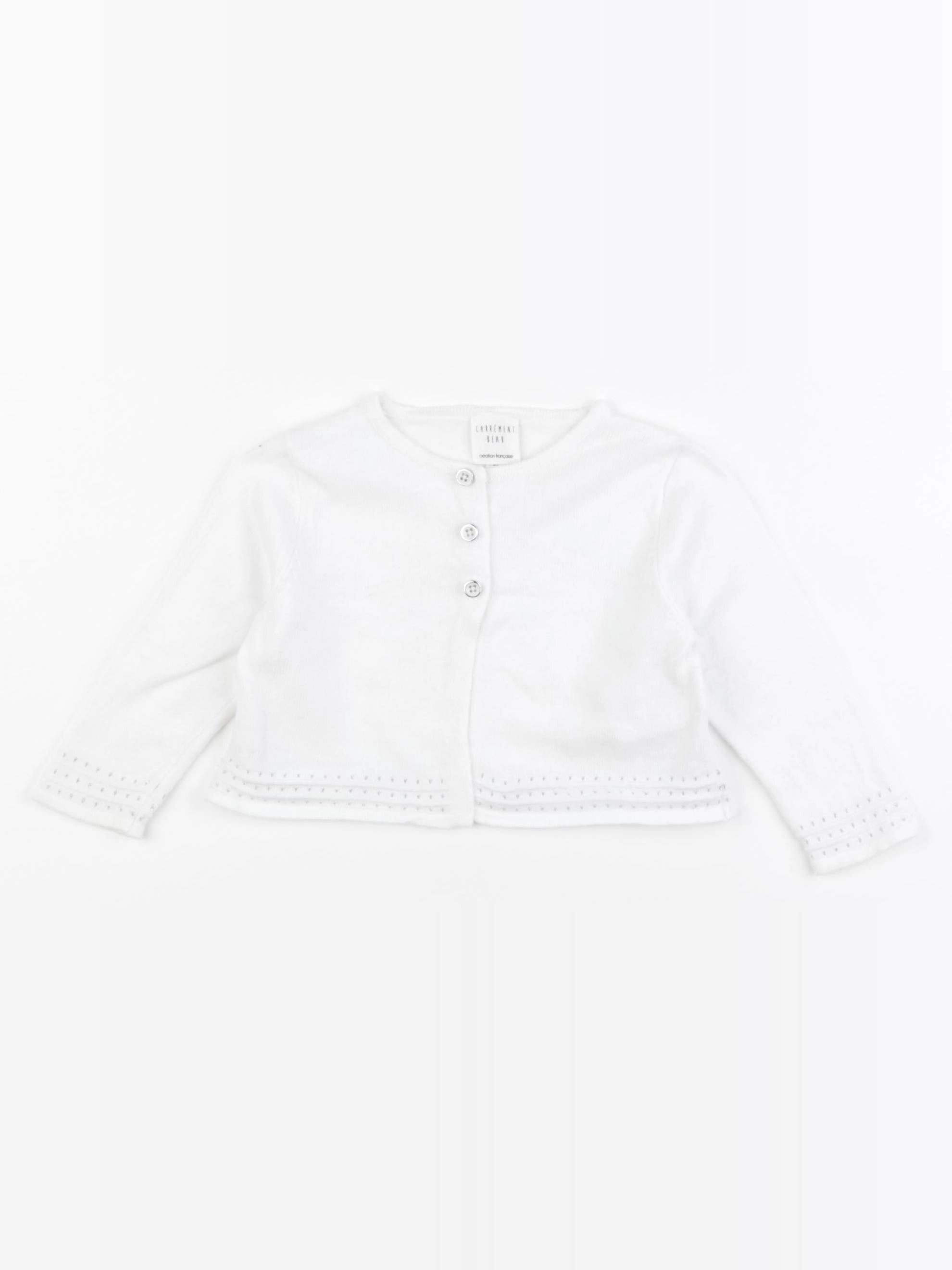 Carrément Beau - gilet blanc - 9 mois