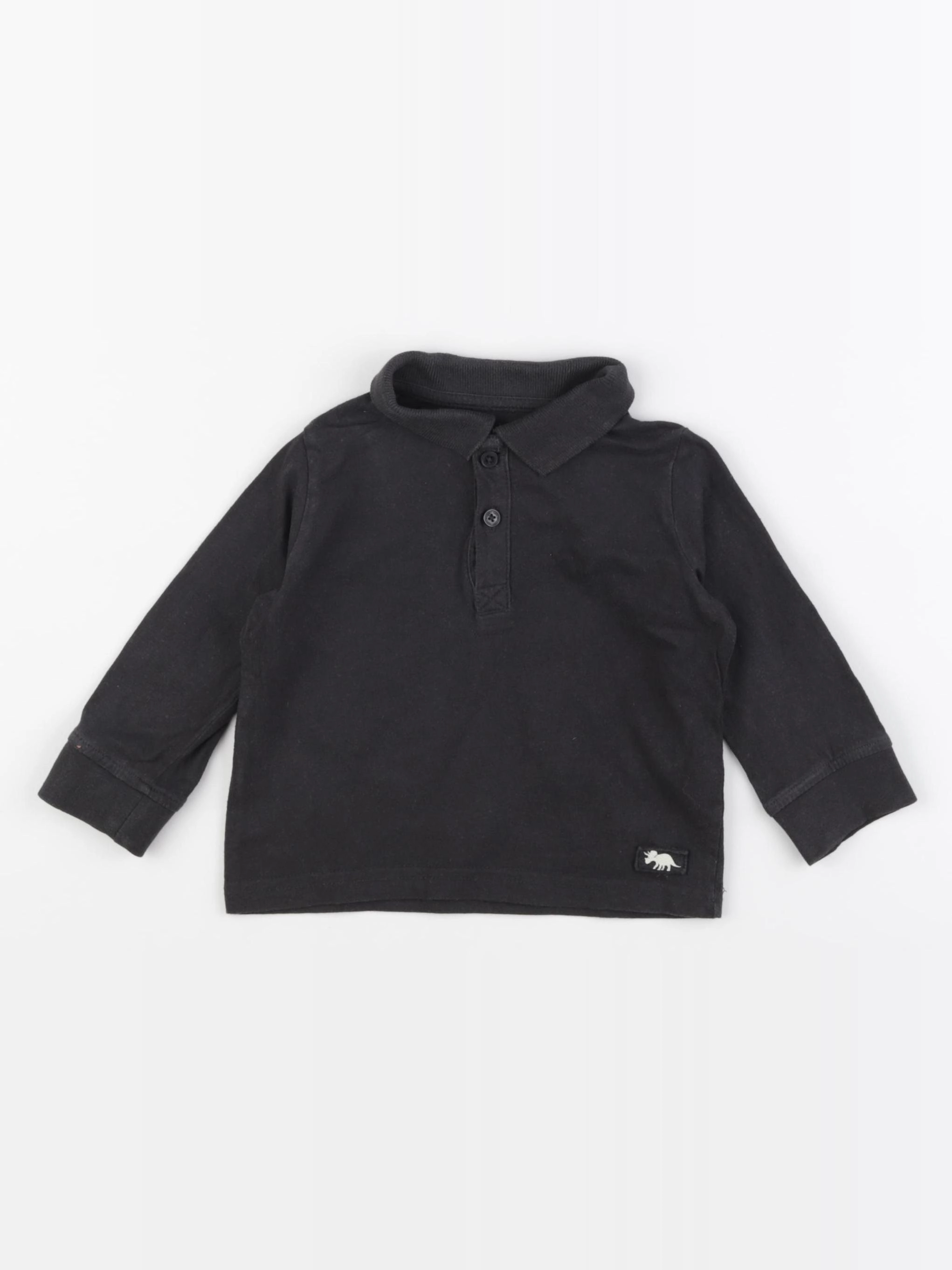 Vertbaudet - polo noir - 2 ans