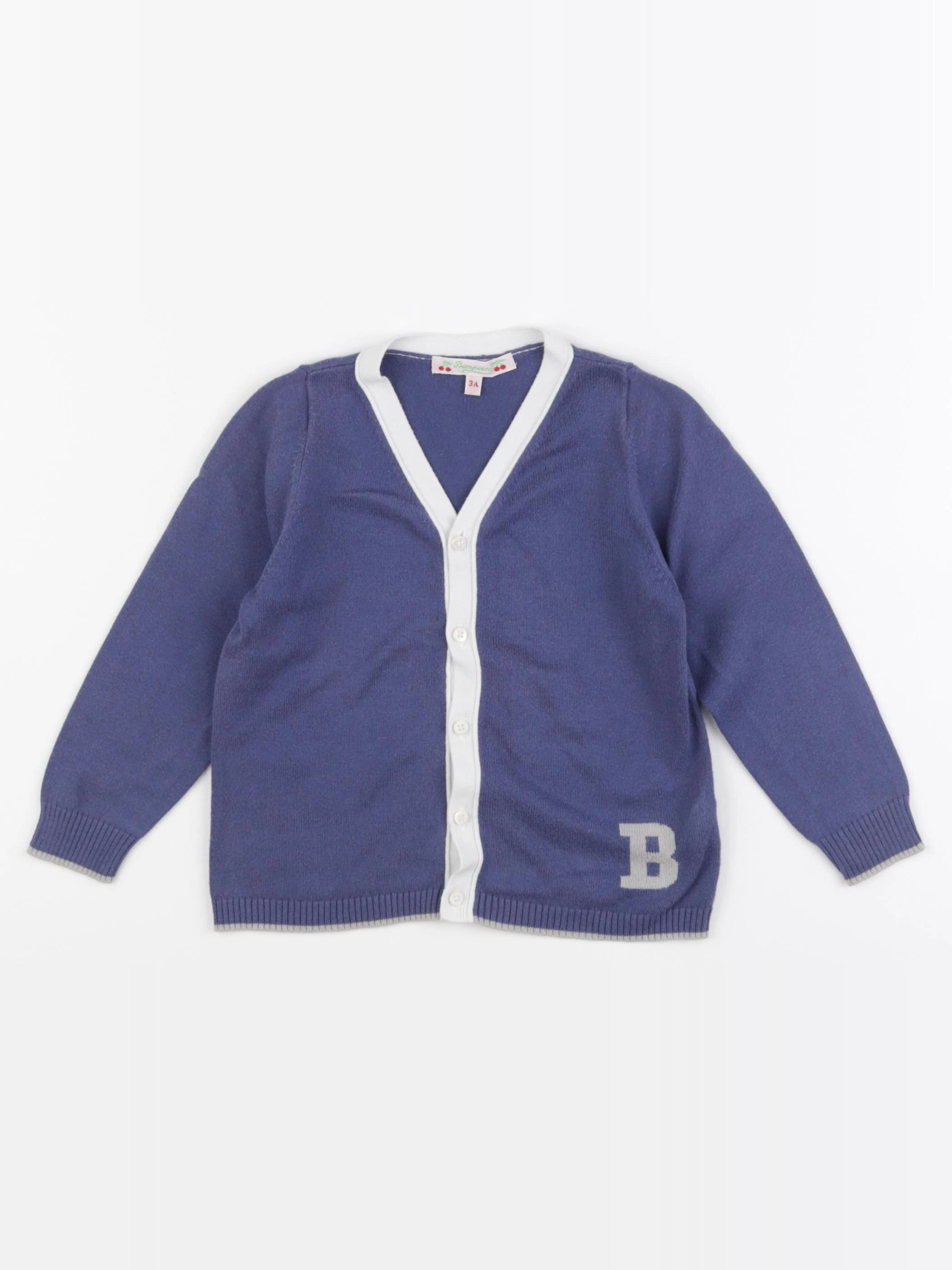 Bonpoint - gilet bleu - 3 ans