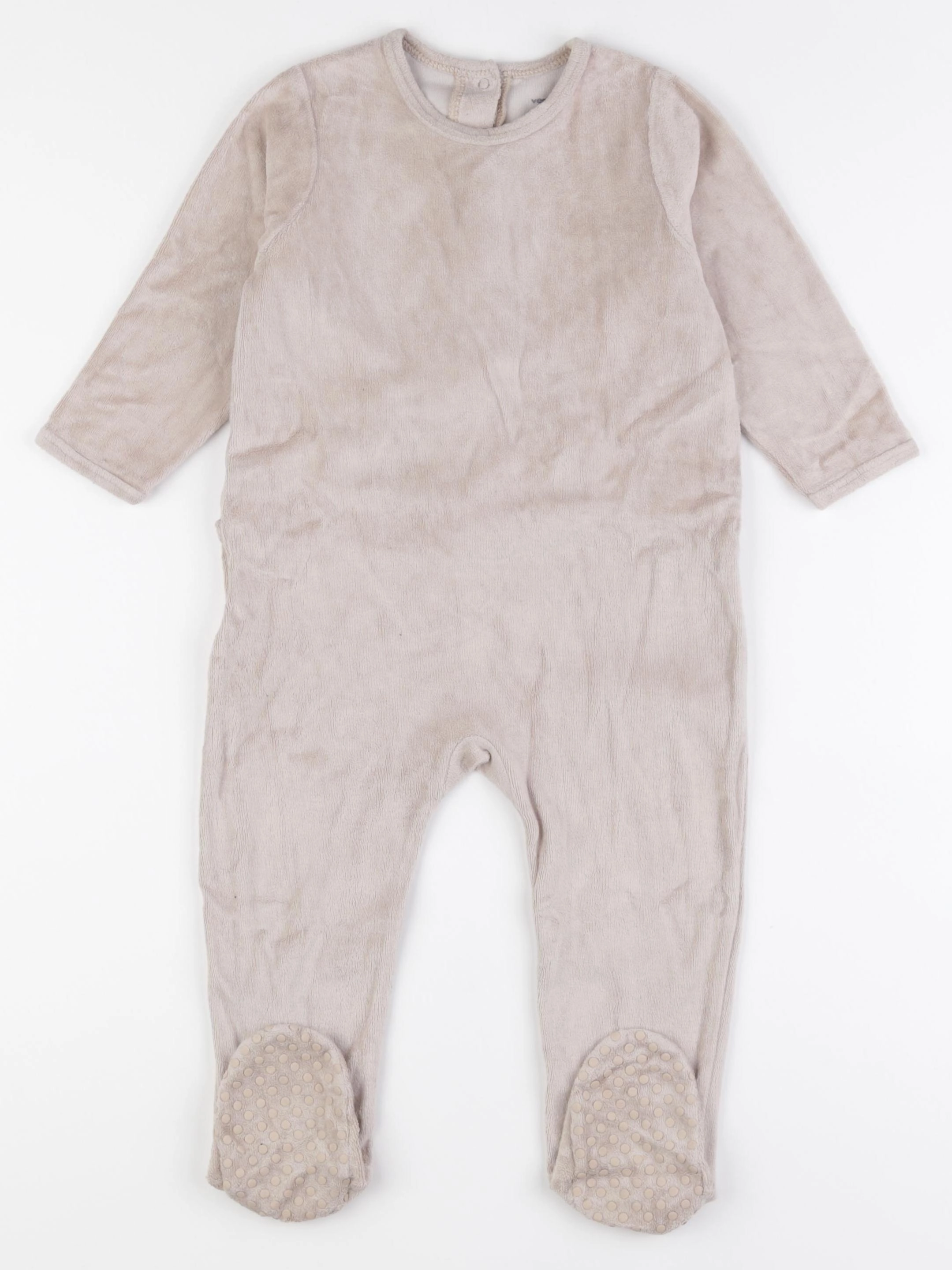Vertbaudet - pyjama velours beige - 2 ans