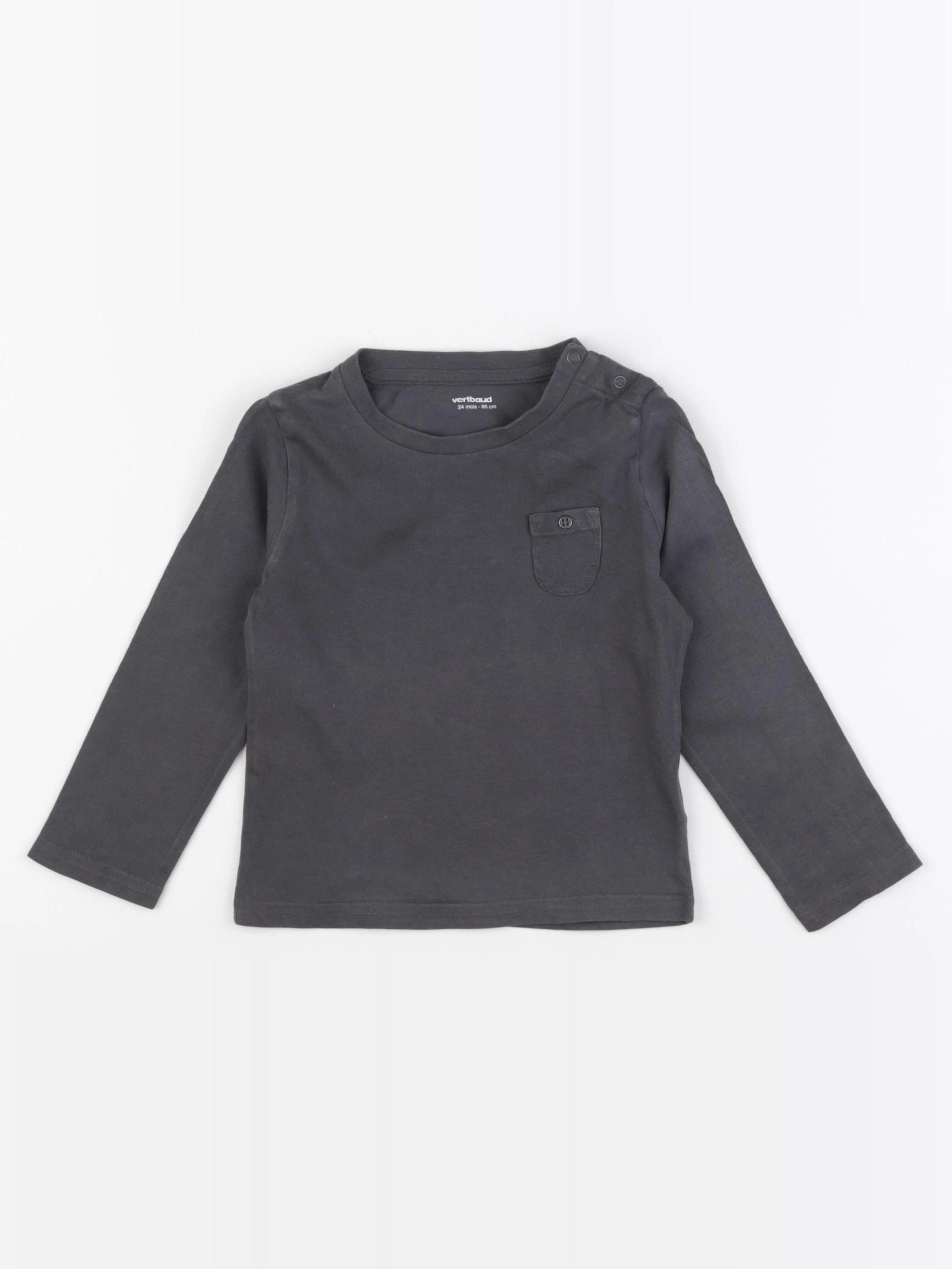 Vertbaudet - tee-shirt gris - 2 ans