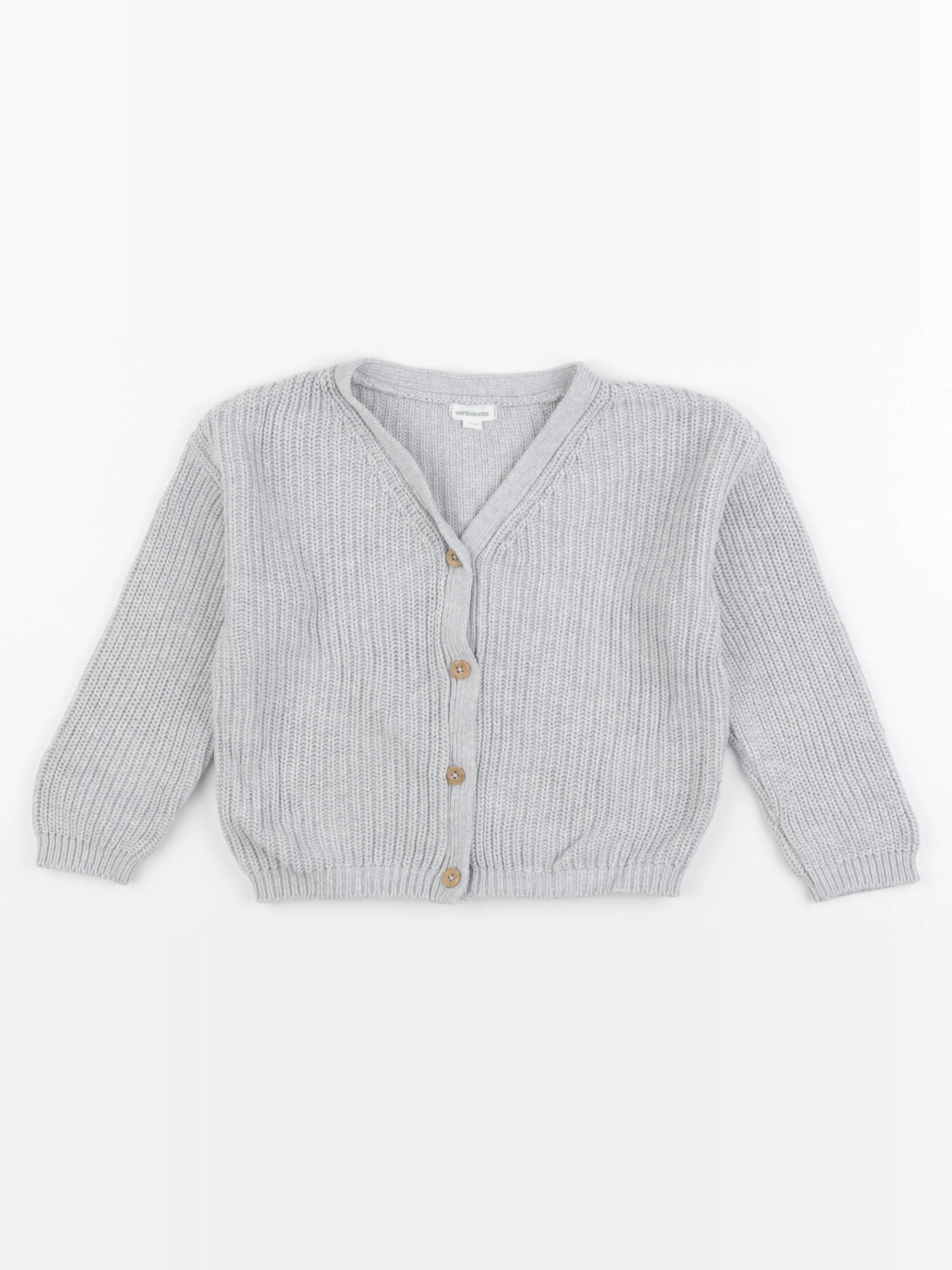 Vertbaudet - gilet gris - 36 mois