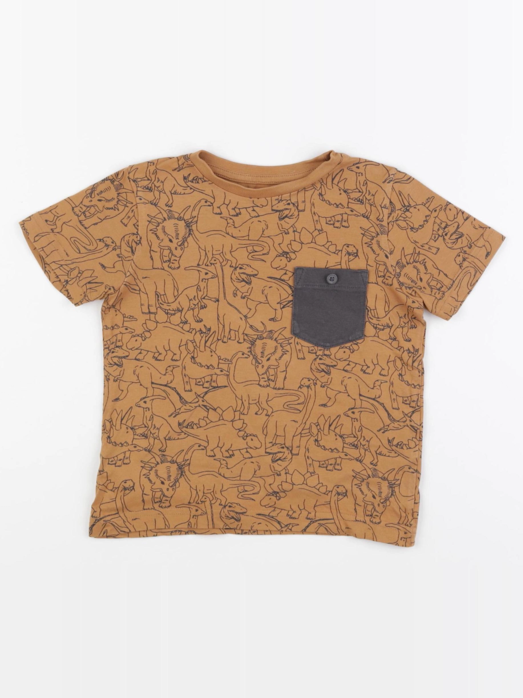 Vertbaudet - tee-shirt marron - 4 ans