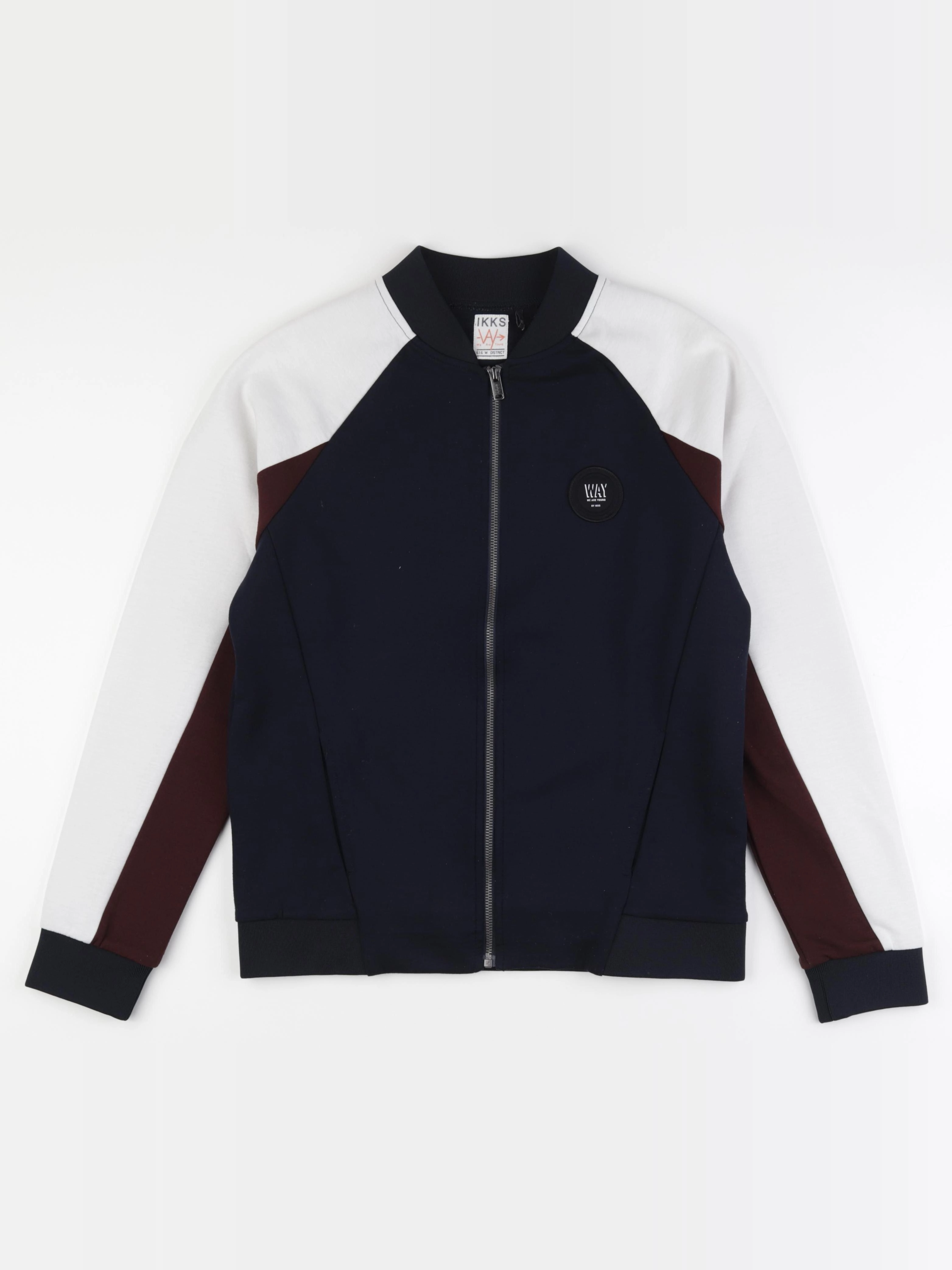 IKKS - sweat imprimé au dos bleu, blanc - 16 ans