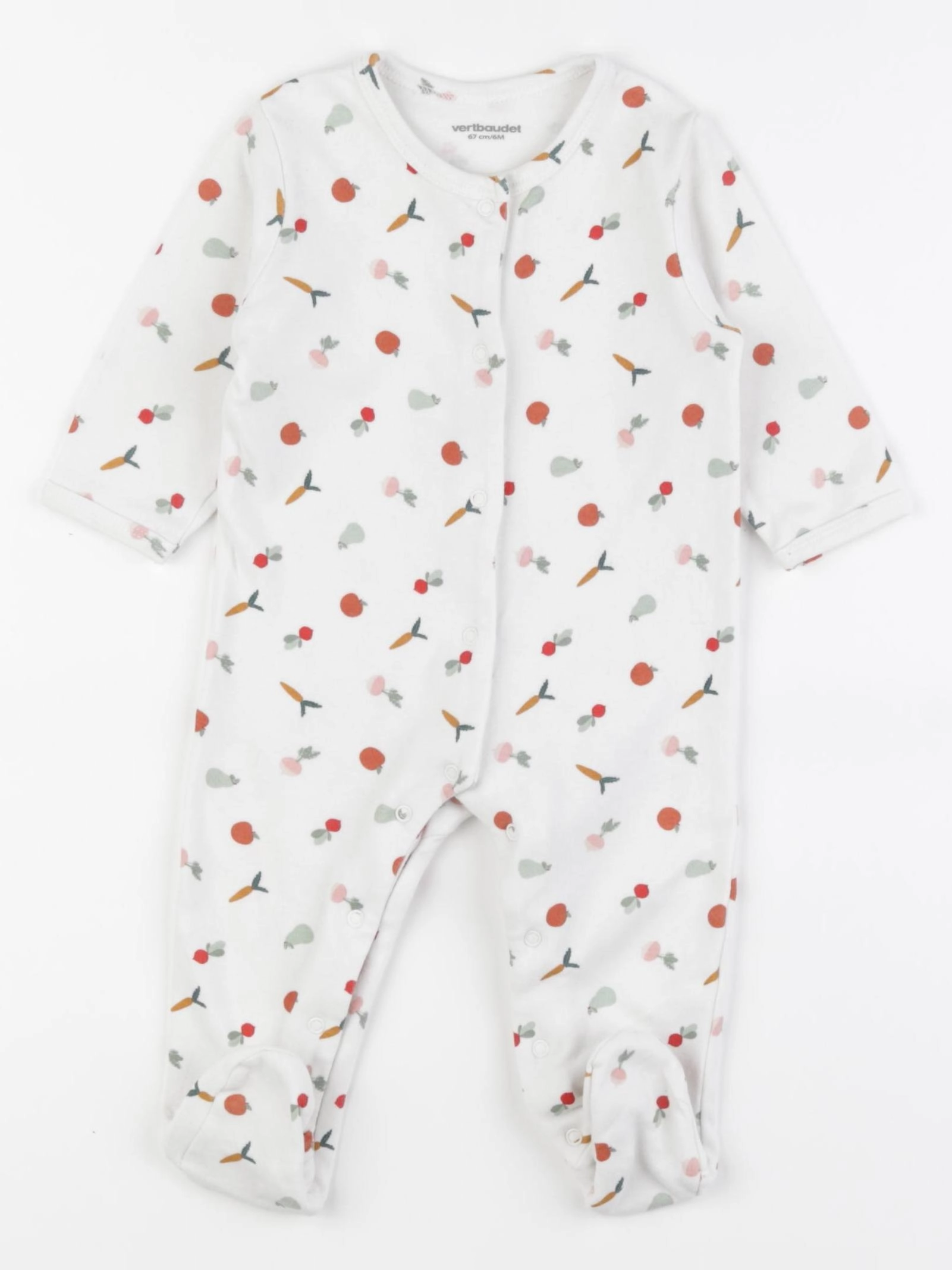 Vertbaudet - pyjama coton multicolore - 3 mois