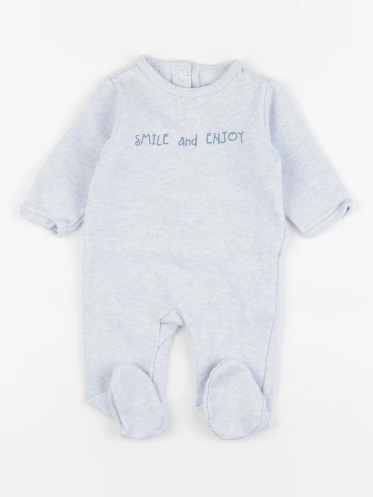 Vertbaudet - pyjama coton bleu - 3 mois