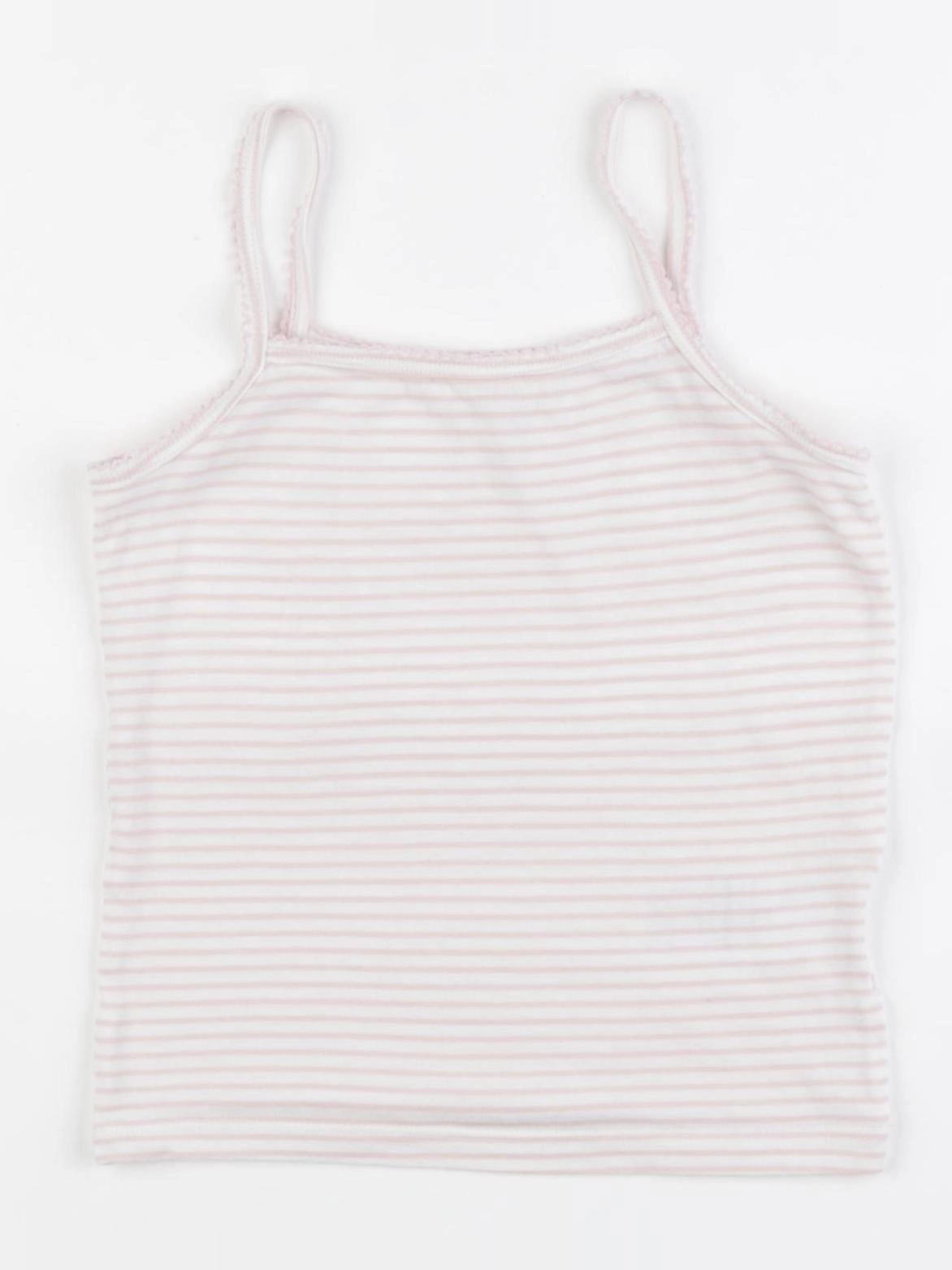 Vertbaudet - maillot de corps blanc, rose - 4 ans