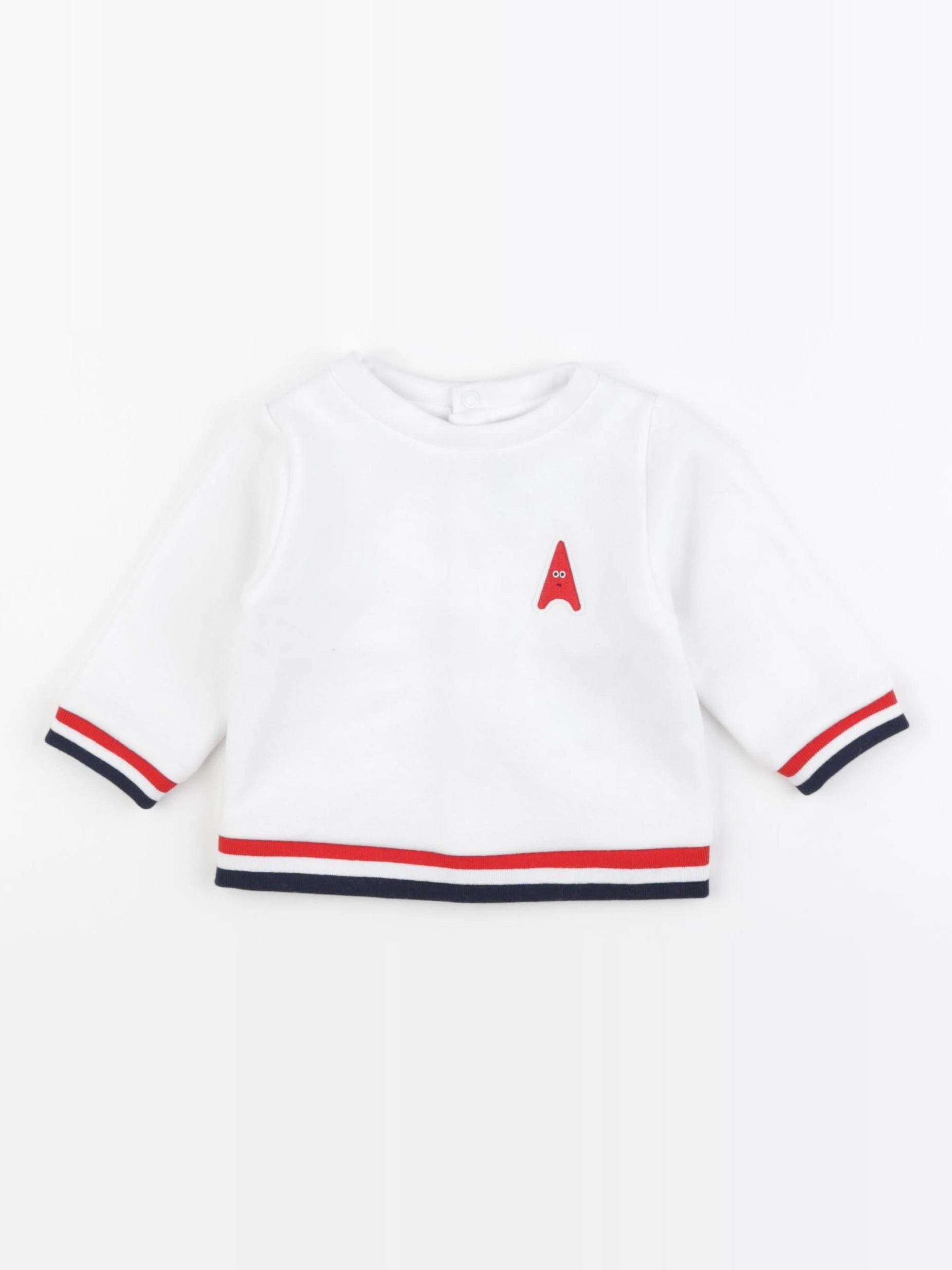Jacadi - sweat blanc - 6 mois