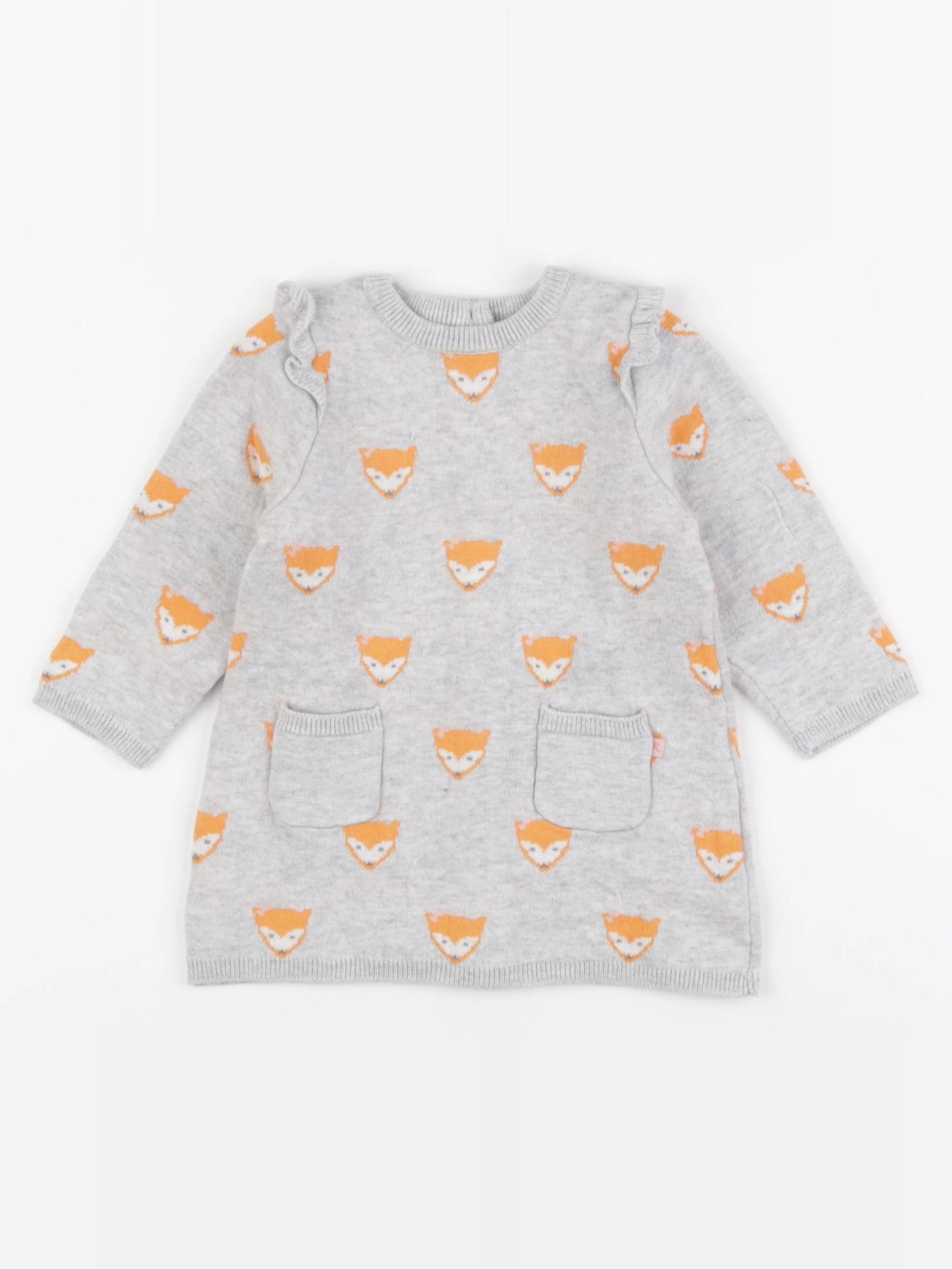 Cadet Rousselle - robe gris, orange - 6 mois