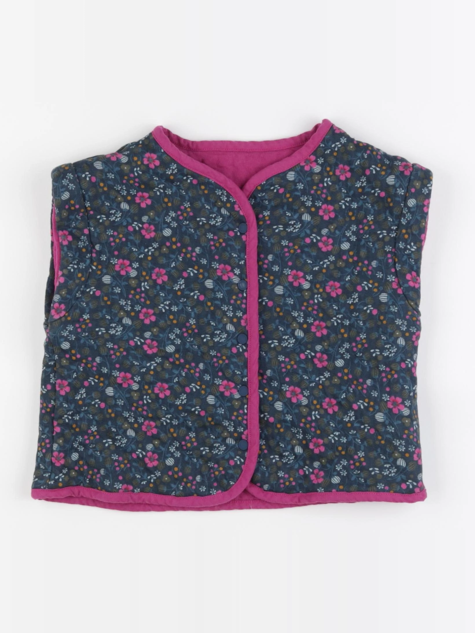 Okaidi - gilet réversible multicolore - 5 ans