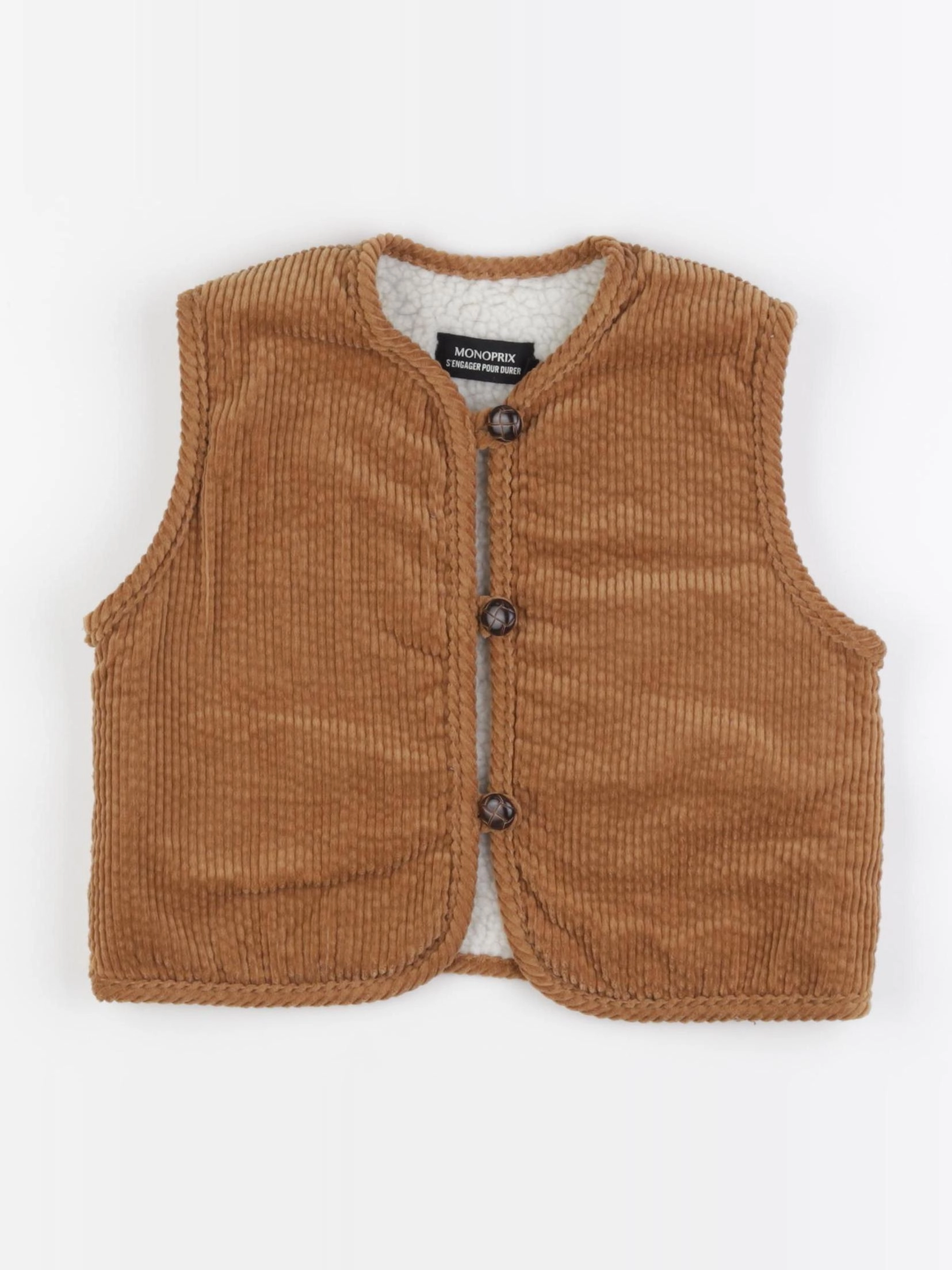 Monoprix - gilet marron - 5 ans