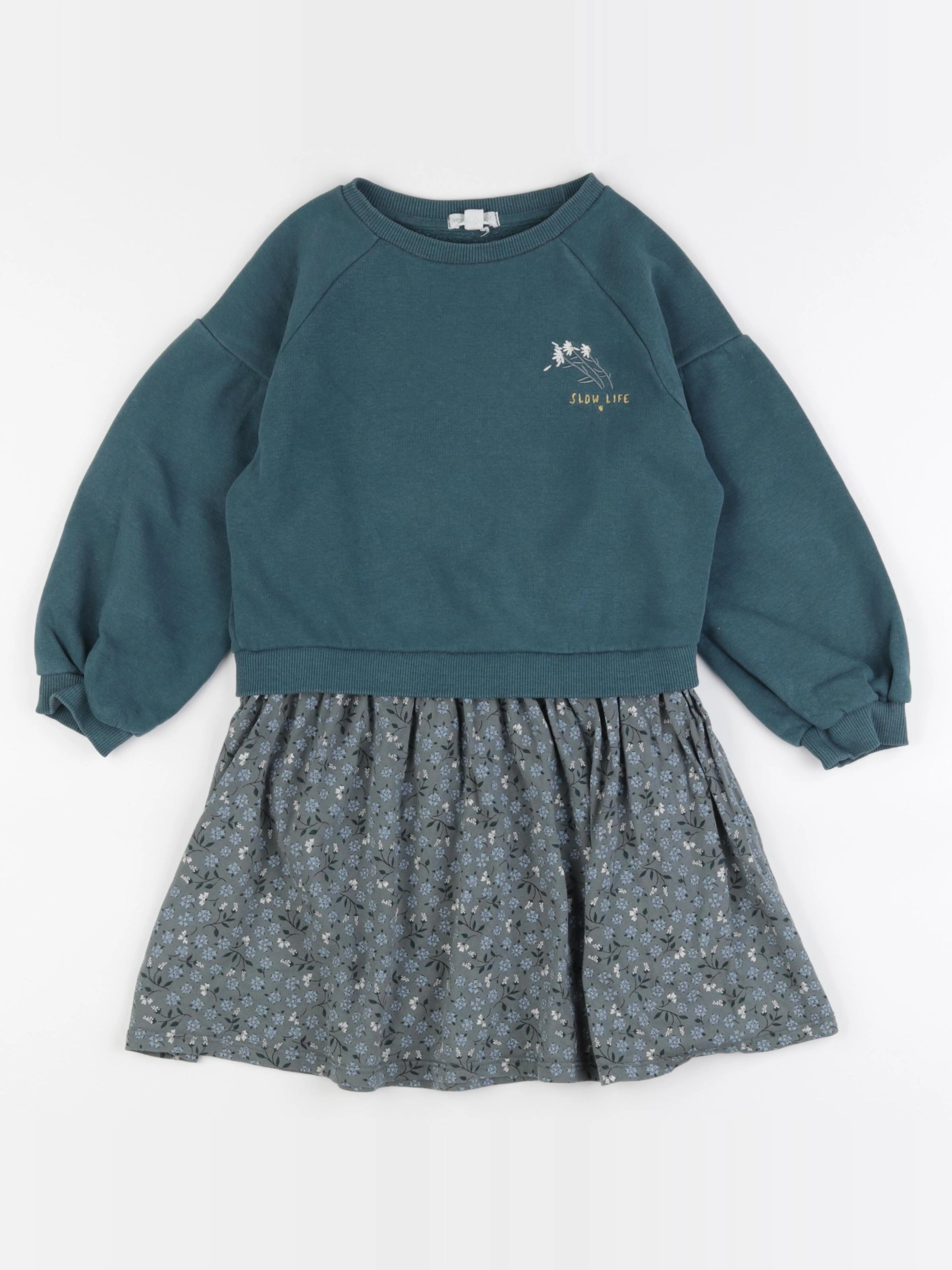 Vertbaudet - robe vert - 6 ans