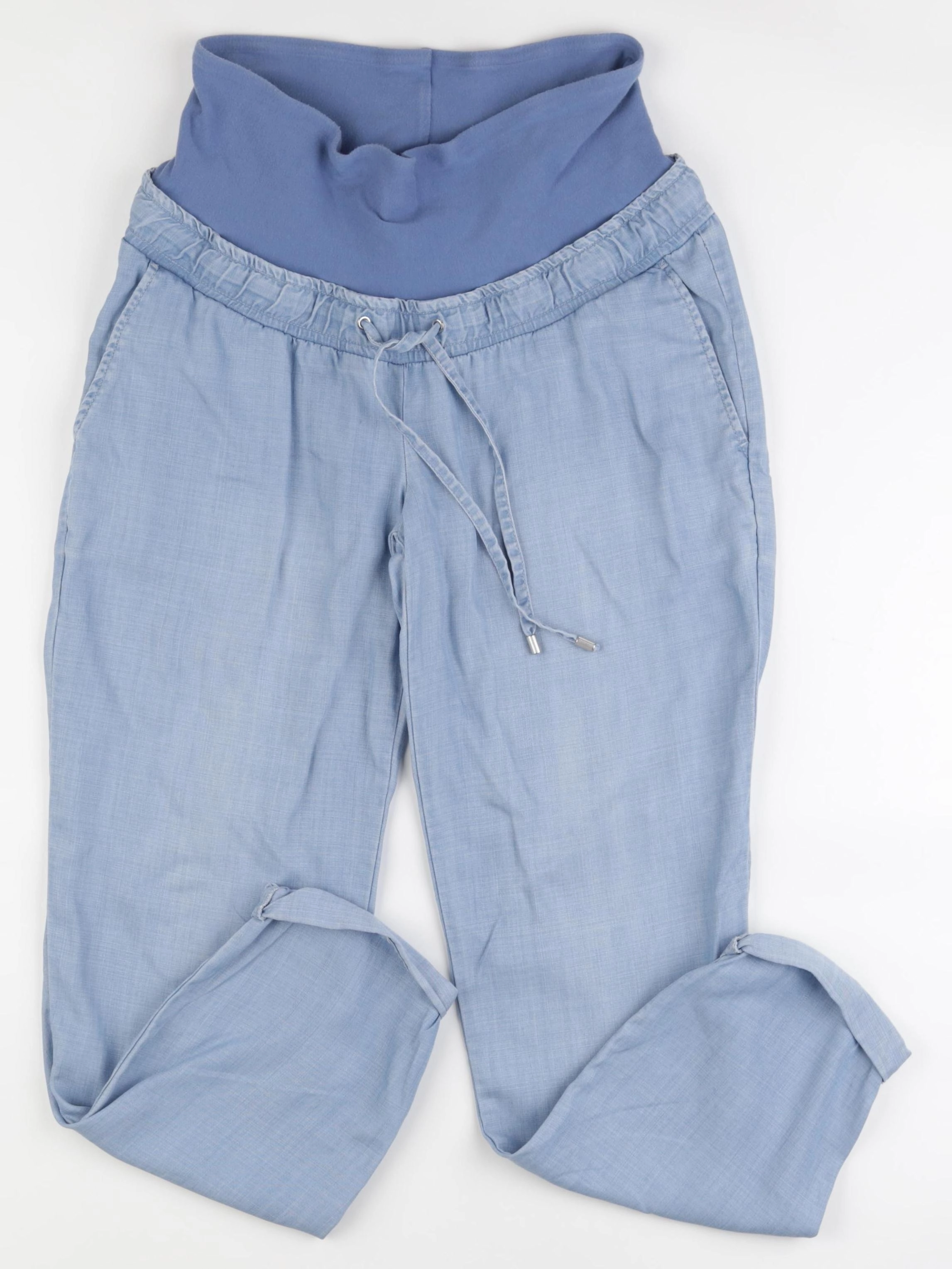 H&M - pantalon grossesse bleu - 38