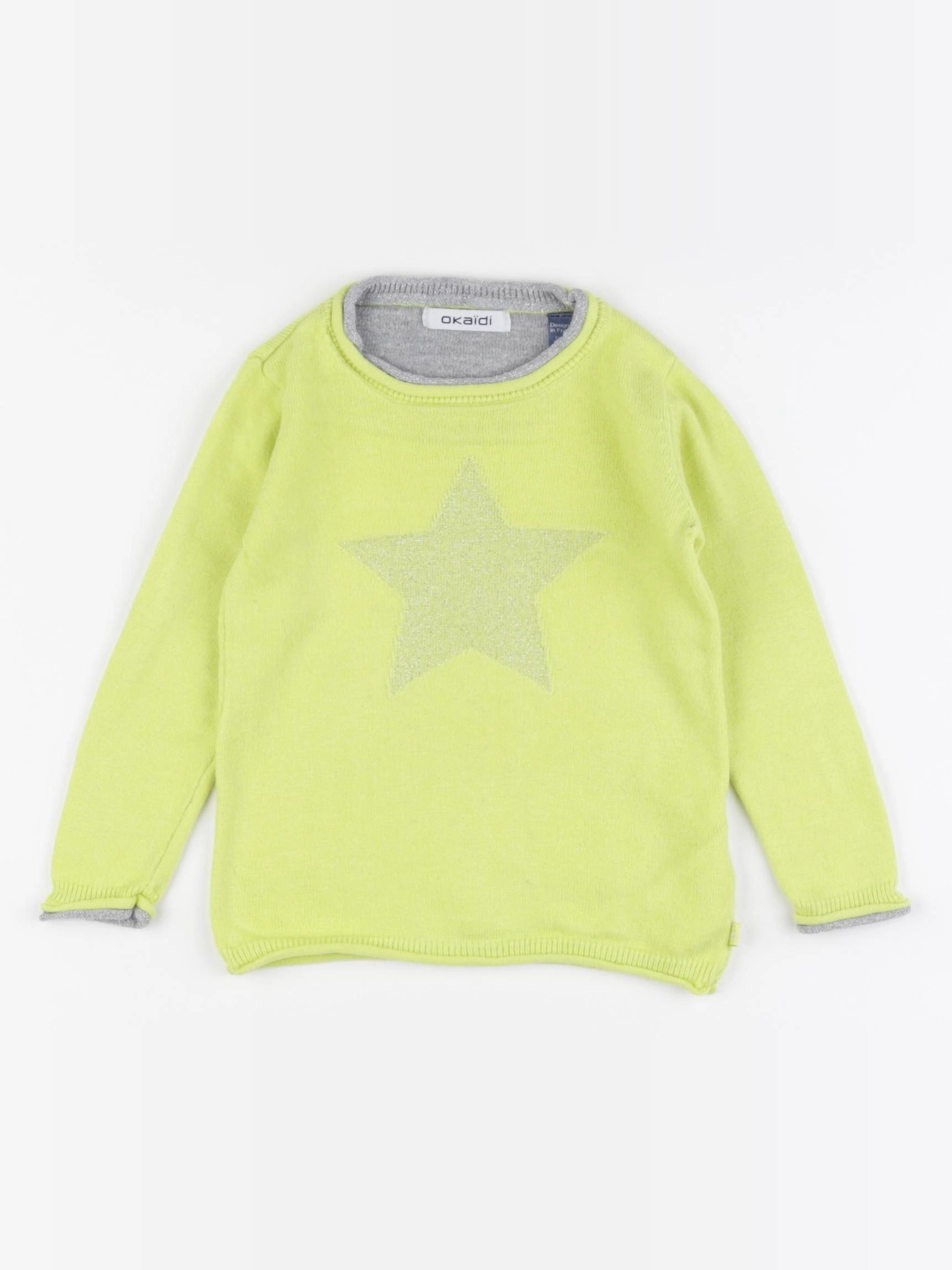 Okaidi - pull jaune - 2 ans