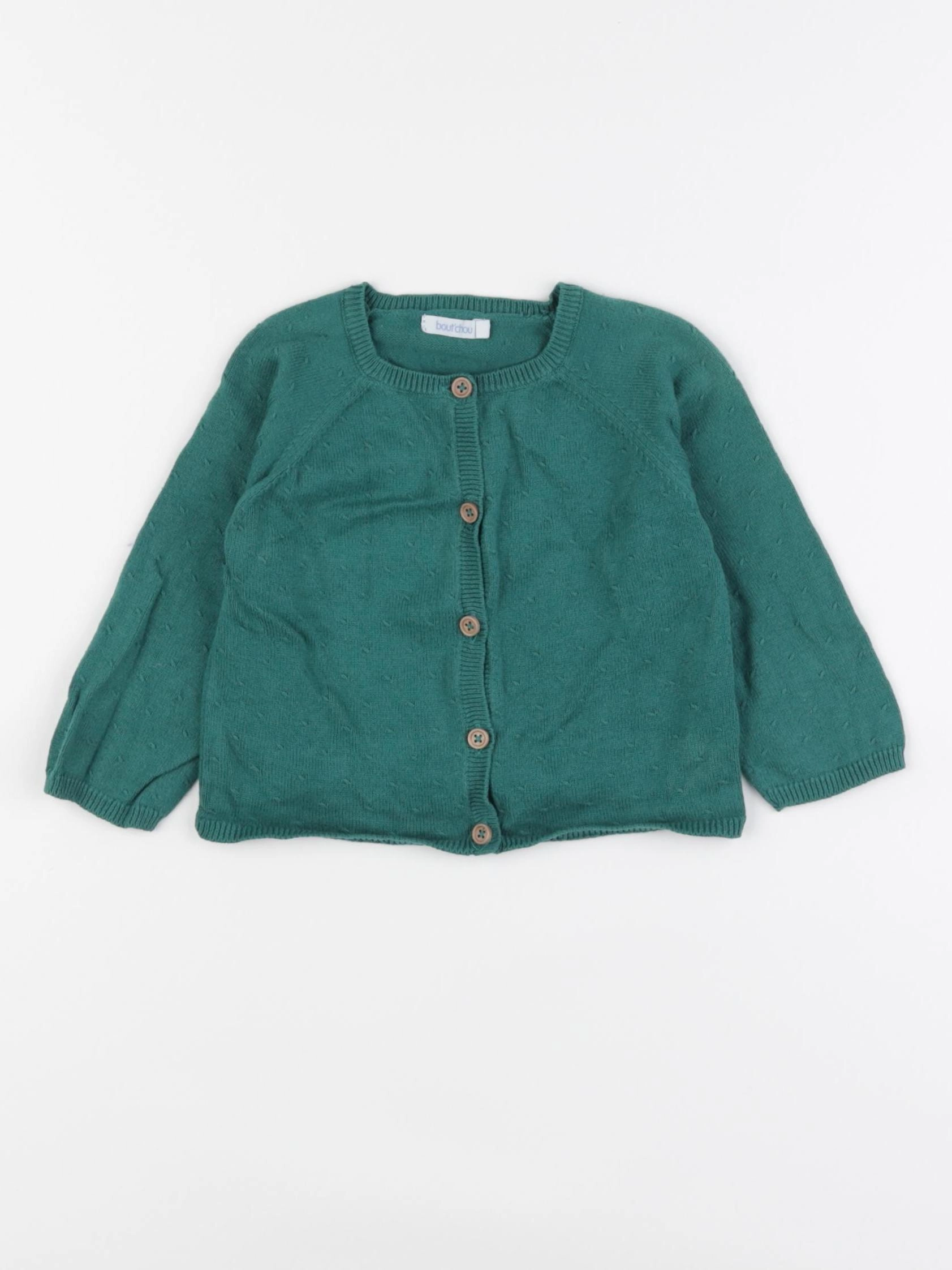 Boutchou - gilet vert - 9 mois