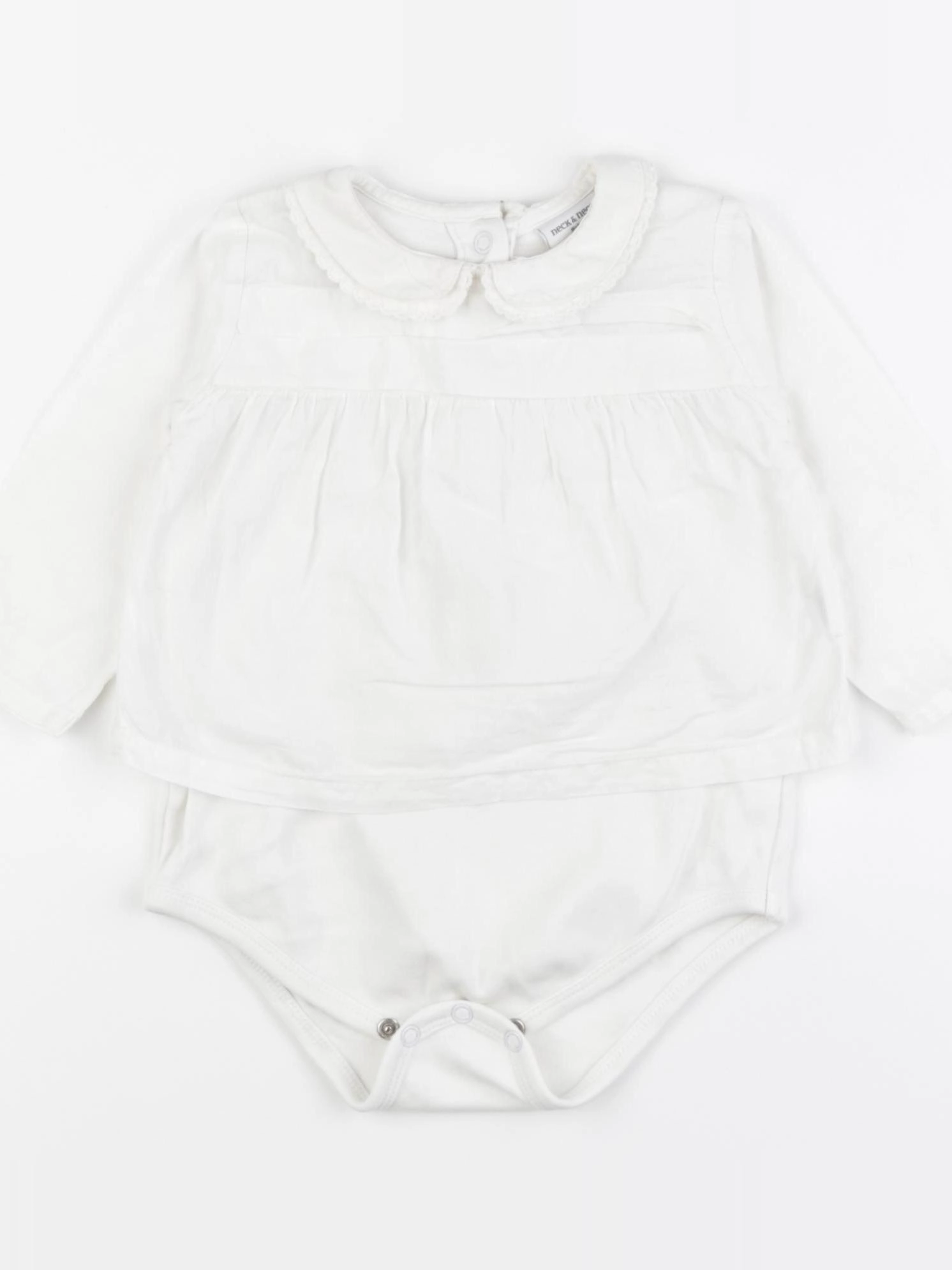 Neck & Neck - body blouse blanc - 6/9 mois