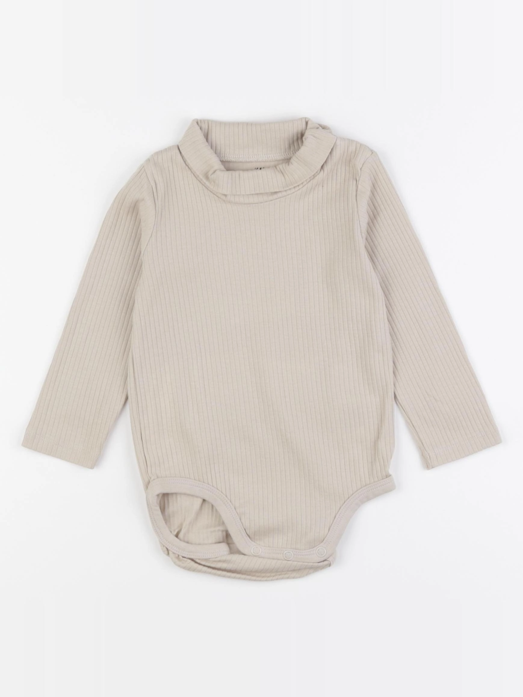 H&M - body à col marron - 9/12 mois