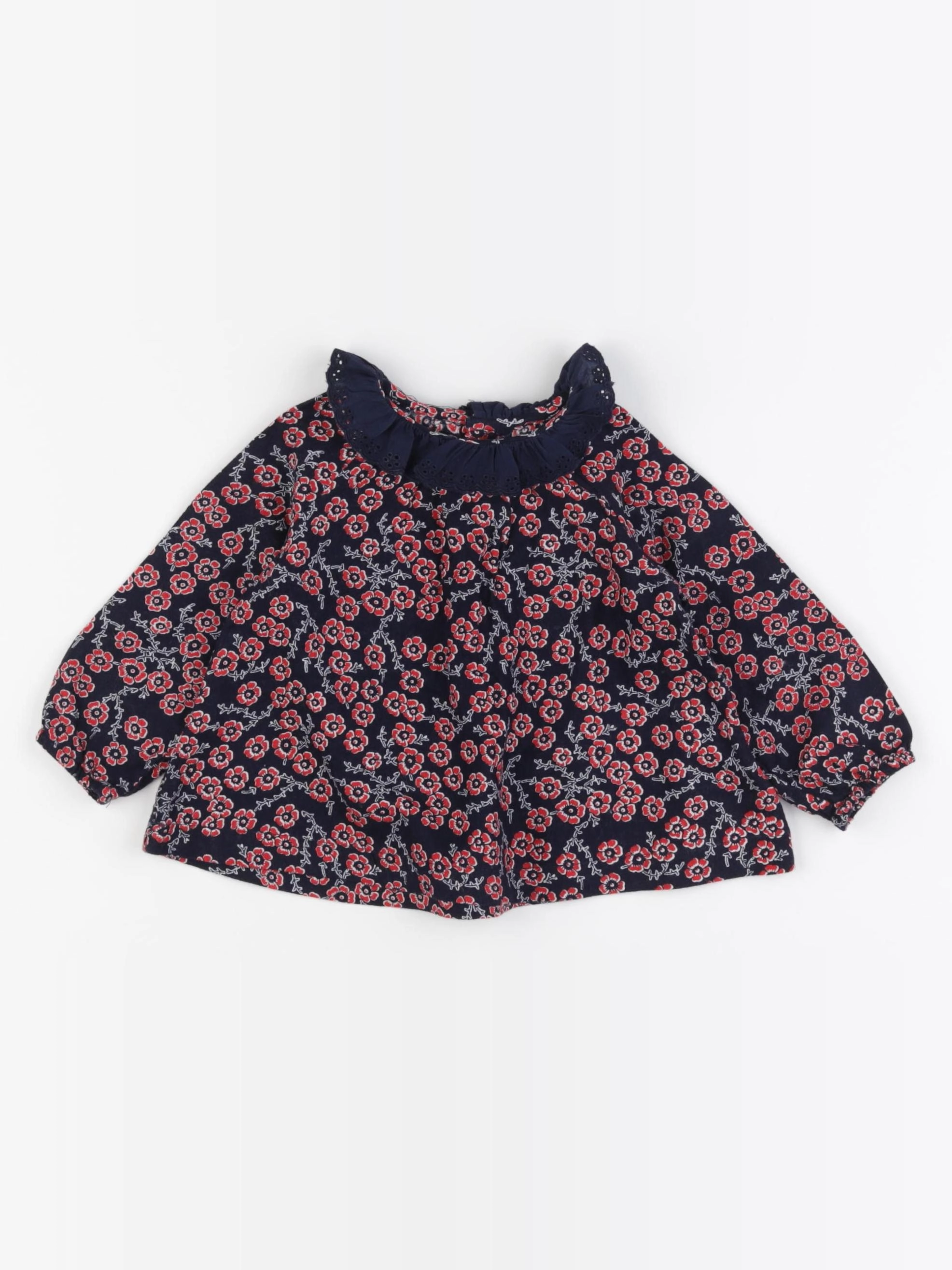 Boutchou - blouse rouge - 6 mois