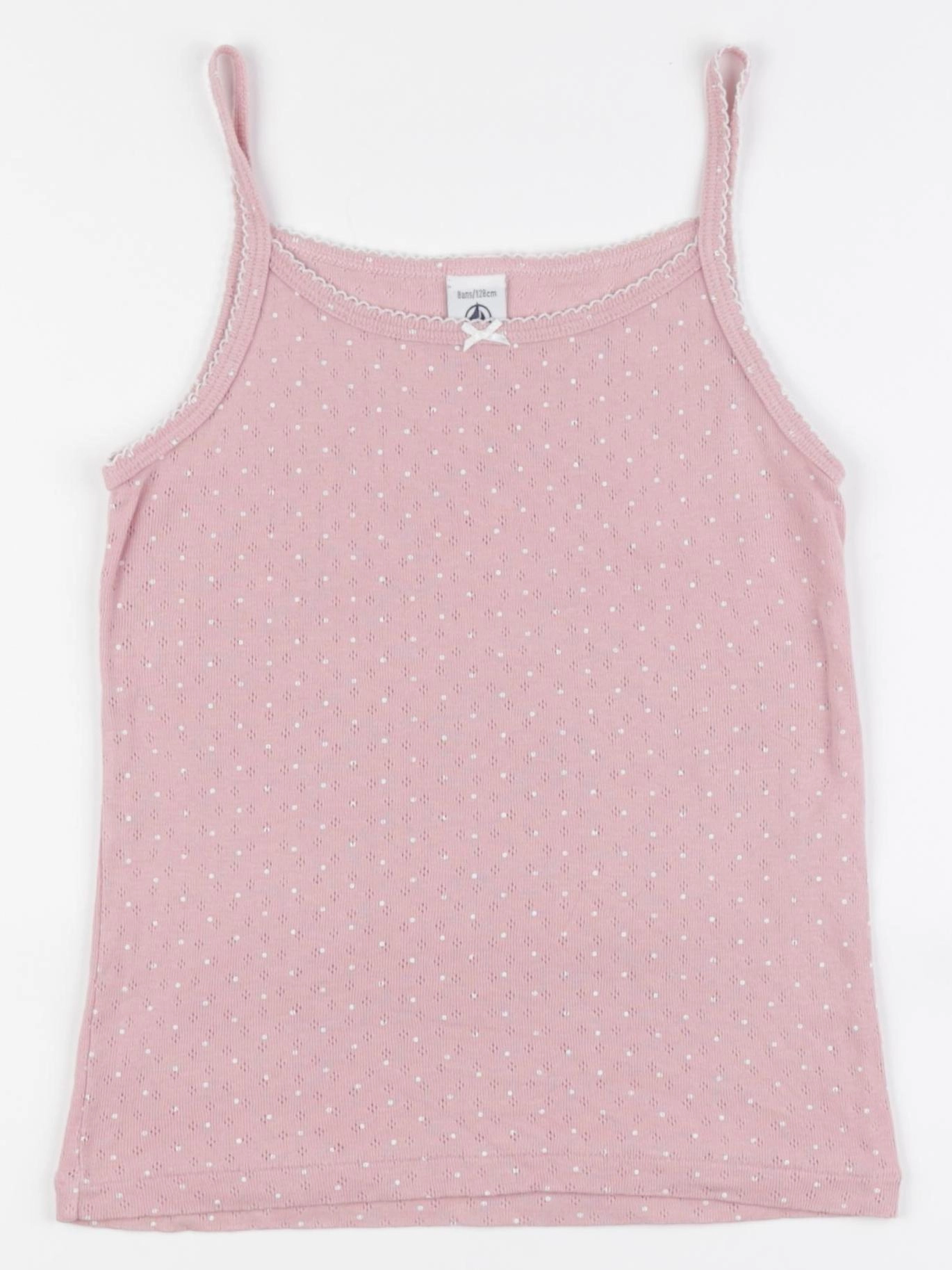 Petit Bateau - maillot de corps rose - 8 ans