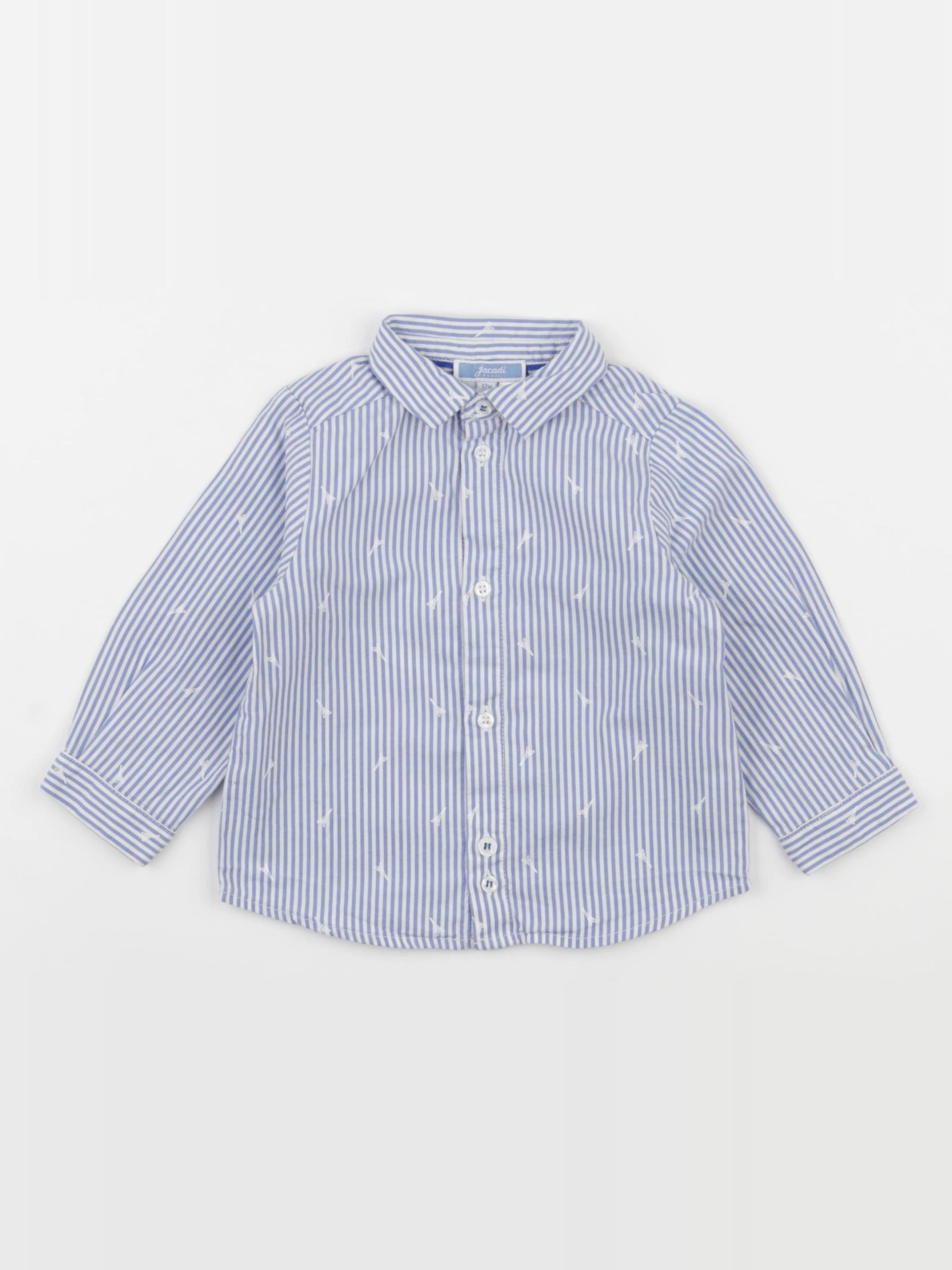 Jacadi - chemise bleu - 12 mois