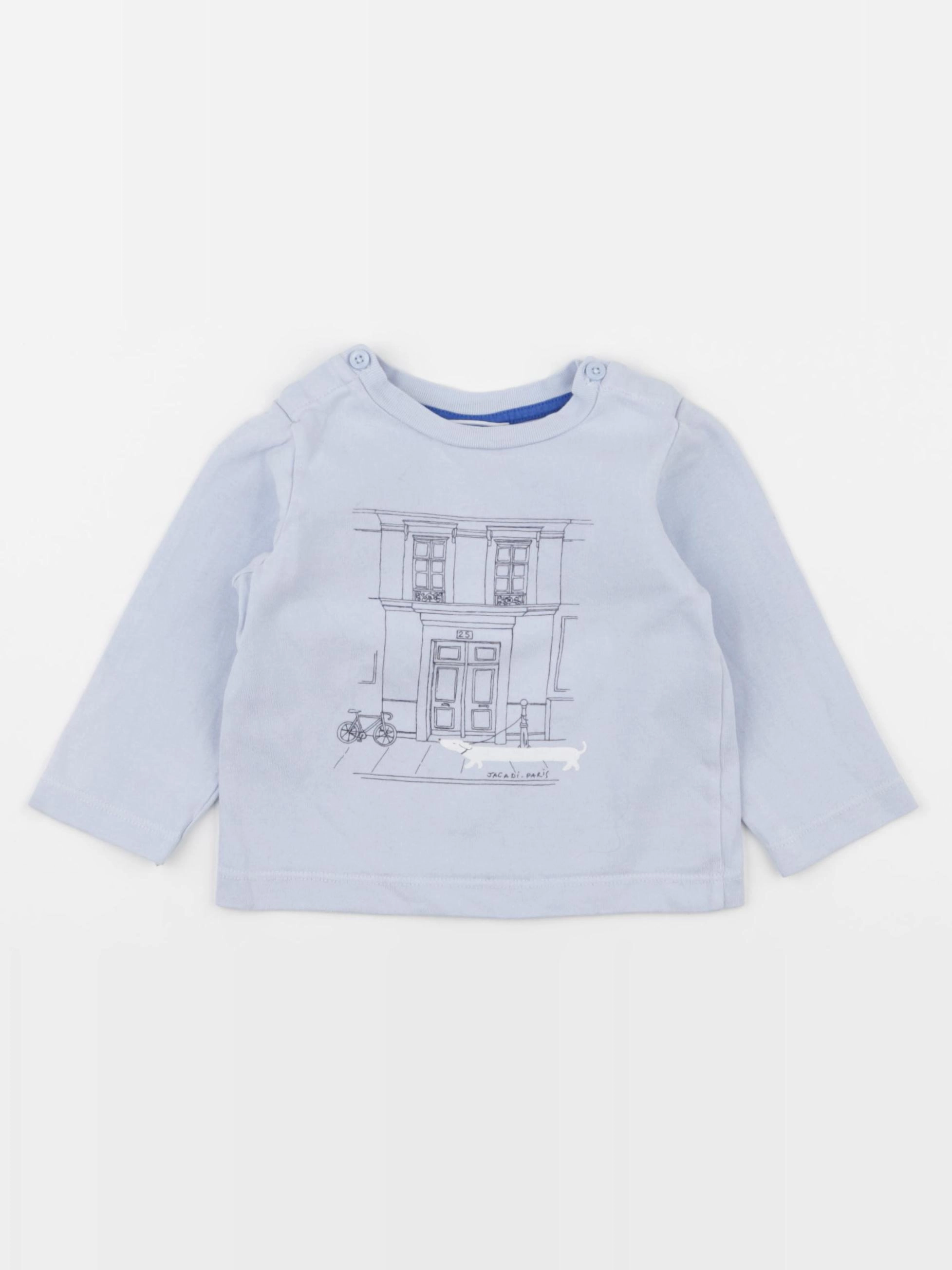 Jacadi - tee-shirt bleu - 12 mois