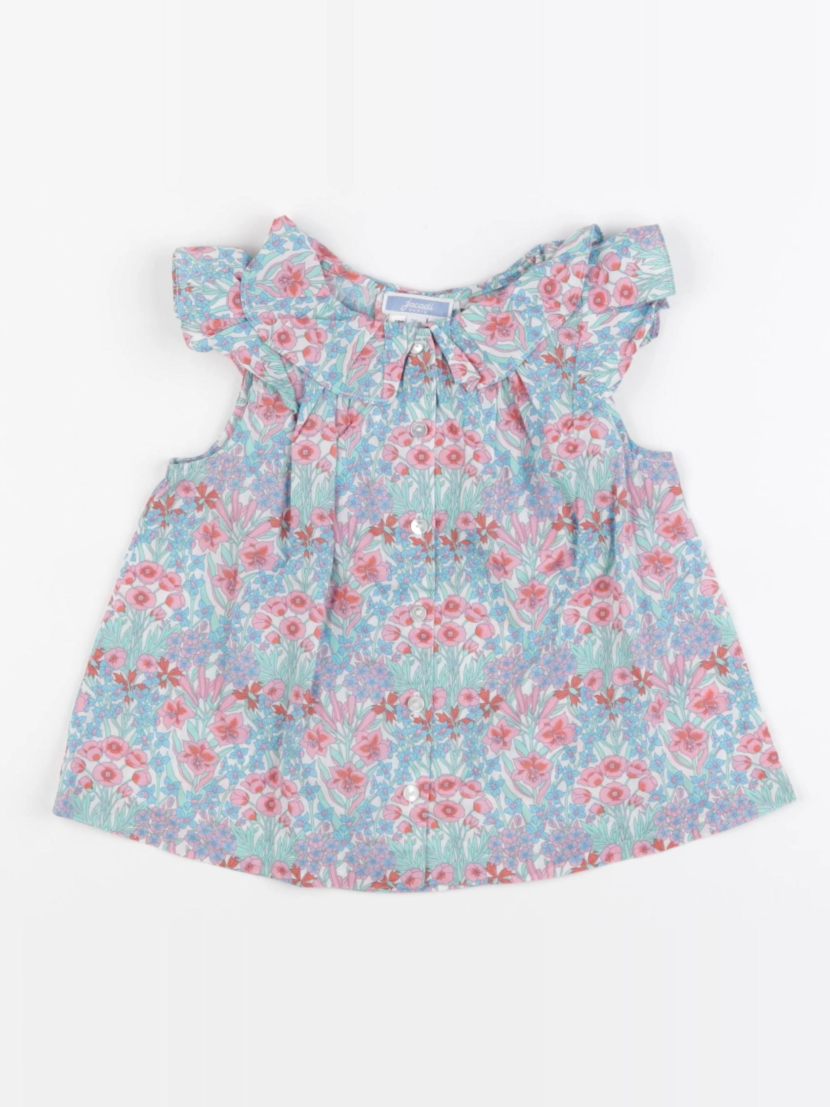 Jacadi - blouse liberty bleu - 36 mois