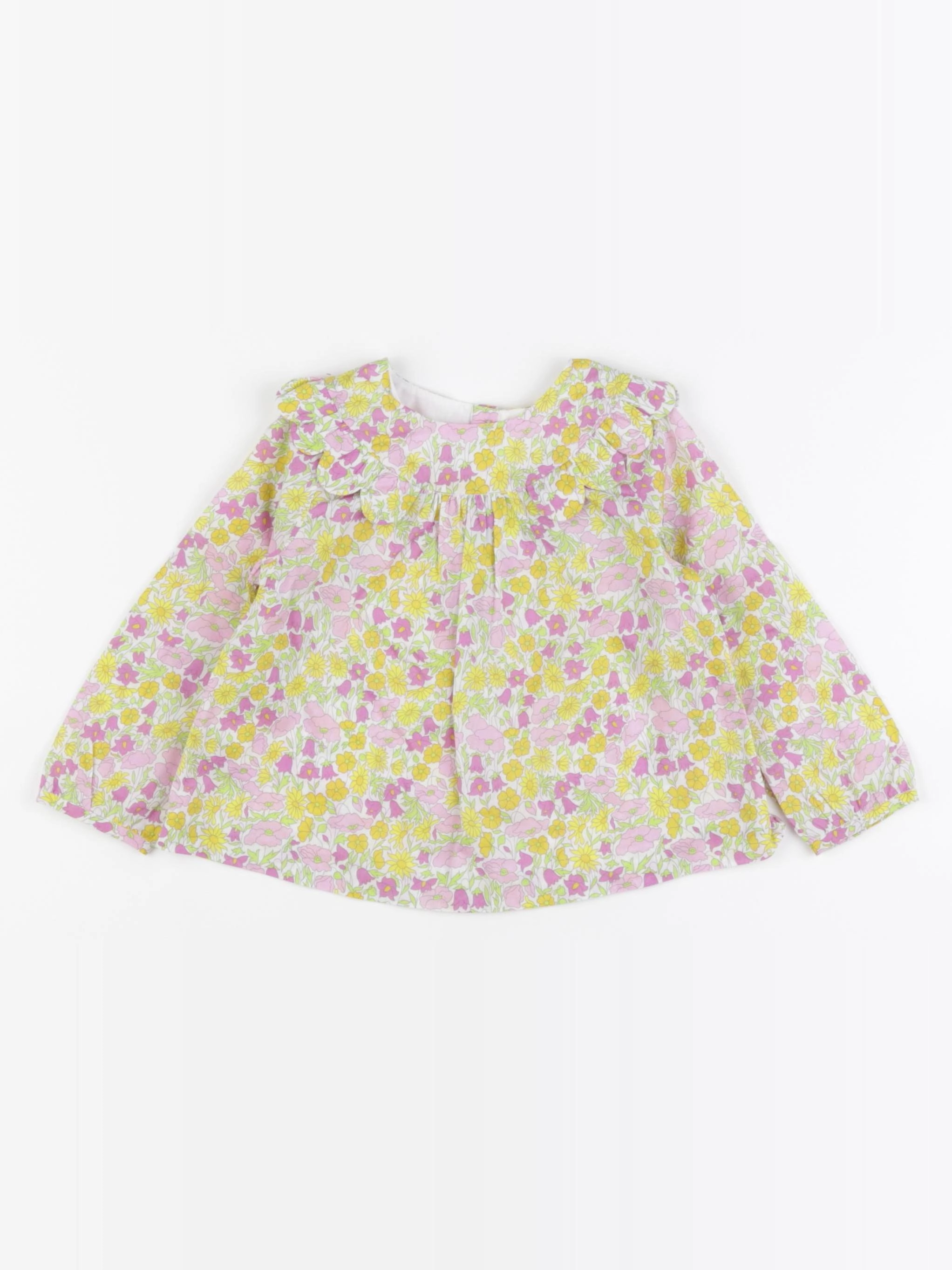 Jacadi - blouse liberty jaune - 18 mois