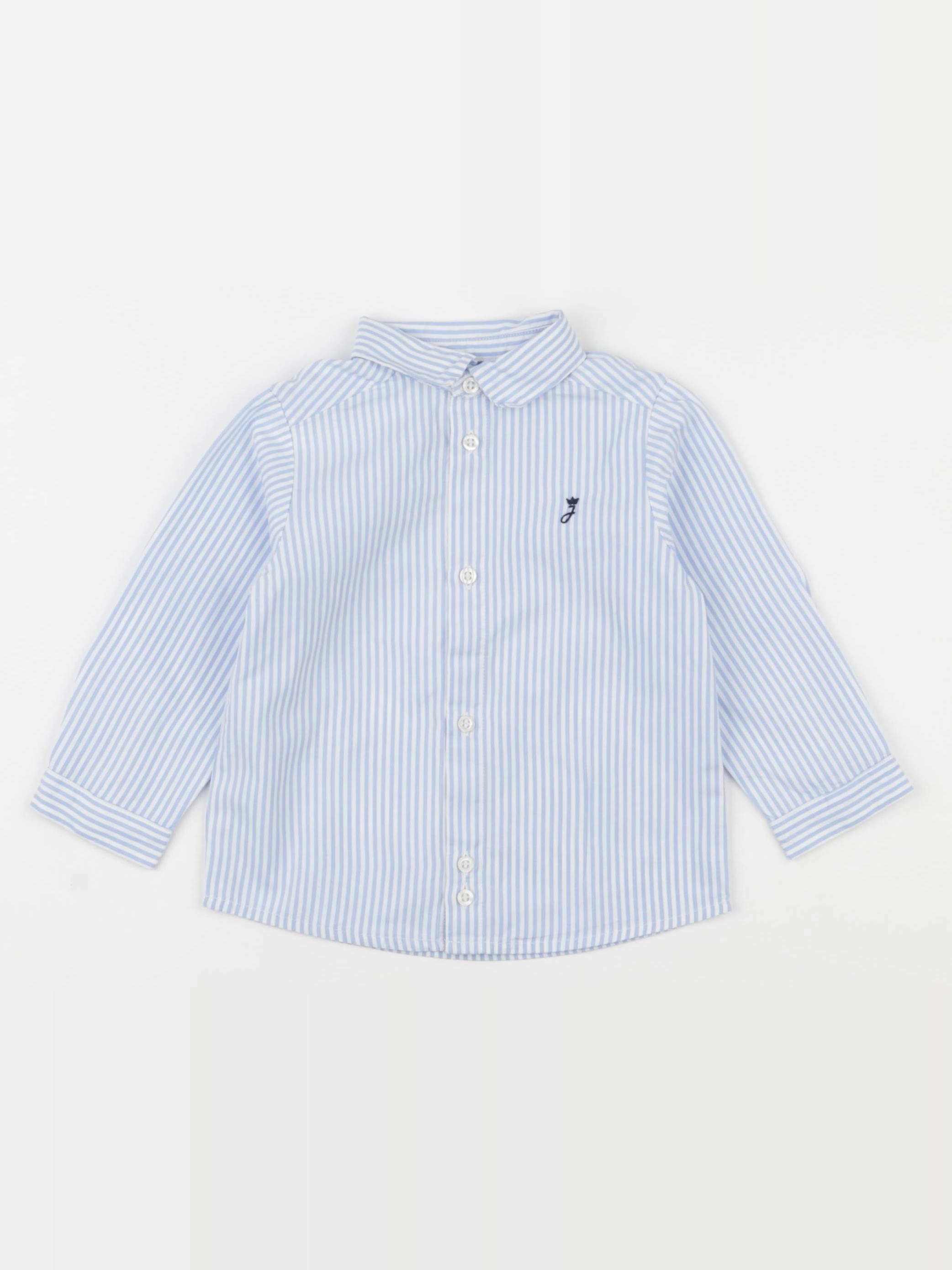Jacadi - chemise bleu - 12 mois