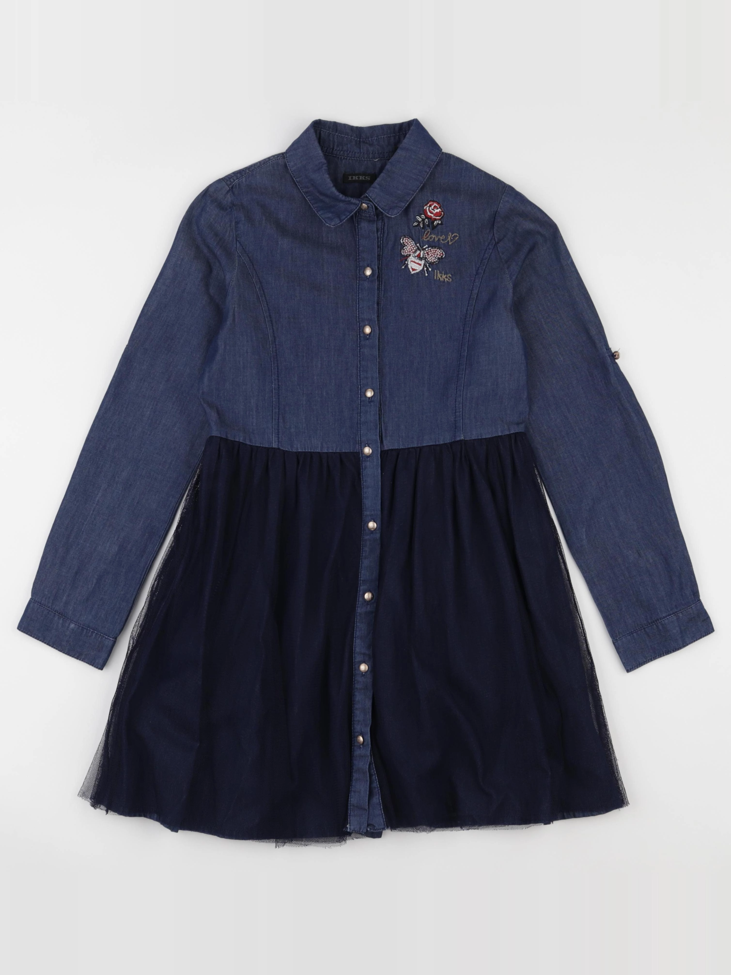IKKS - robe bleu - 10 ans