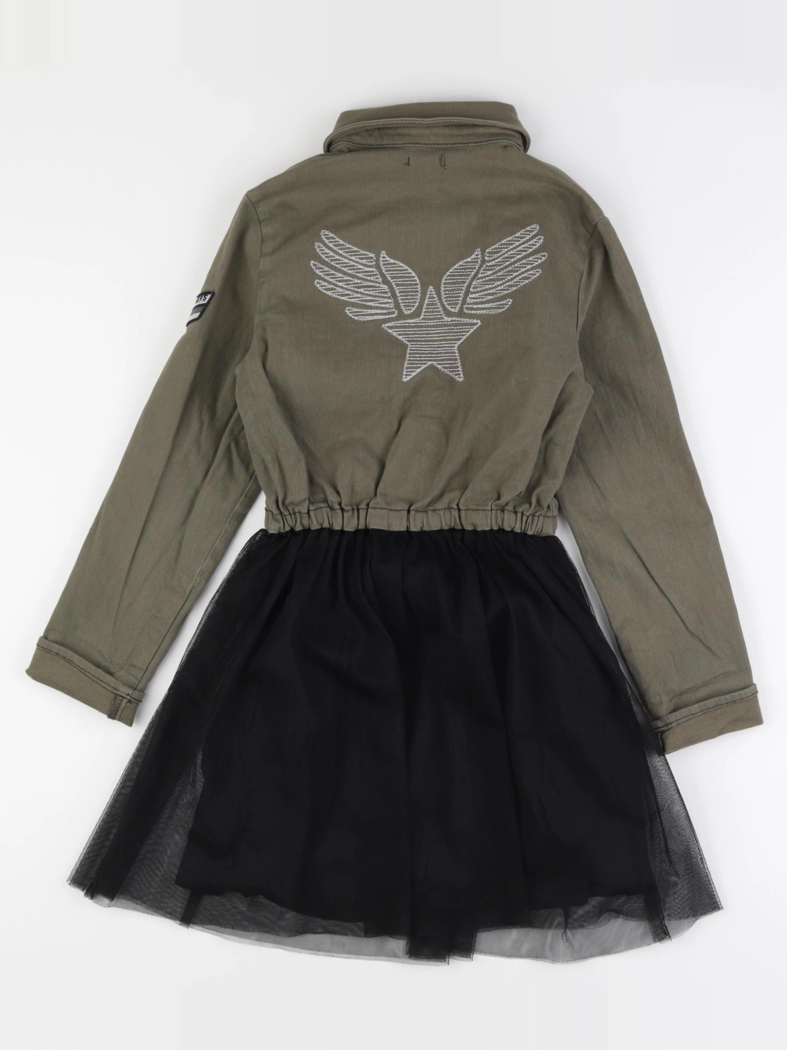 IKKS - robe noir, vert - 10 ans