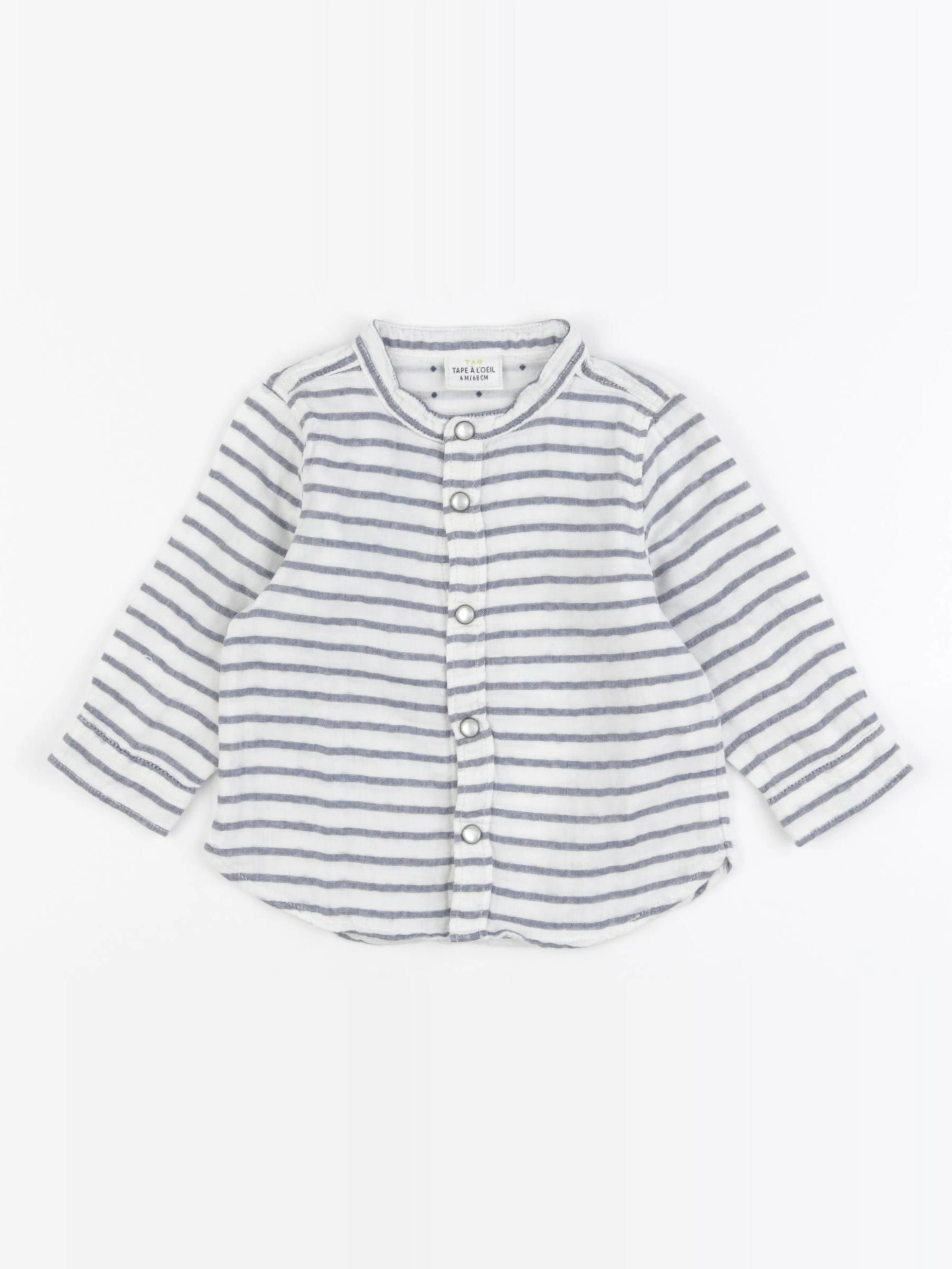 Tape à l'oeil - chemise blanc, bleu - 6 mois
