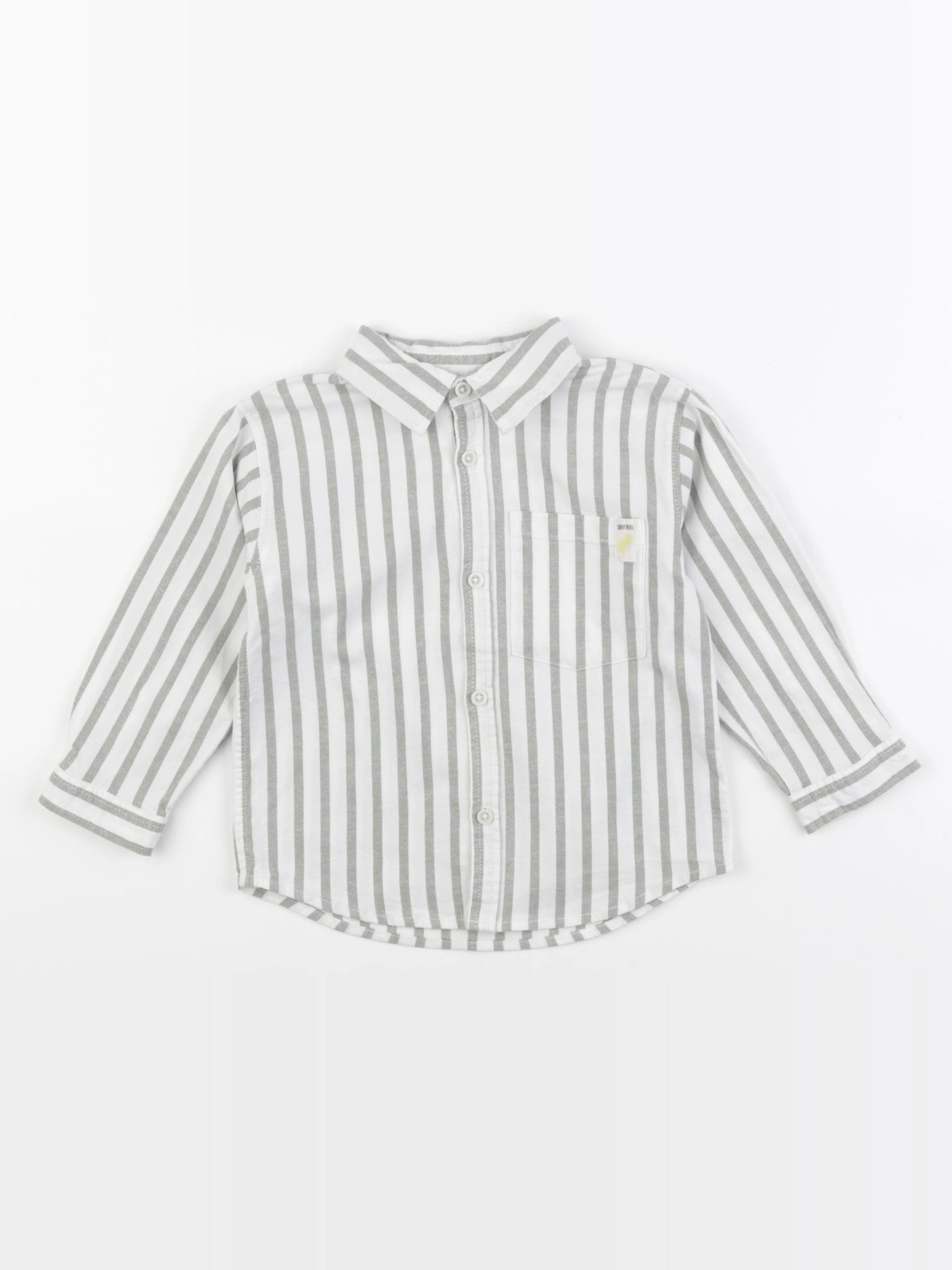 Zara - chemise blanc, vert - 18/24 mois