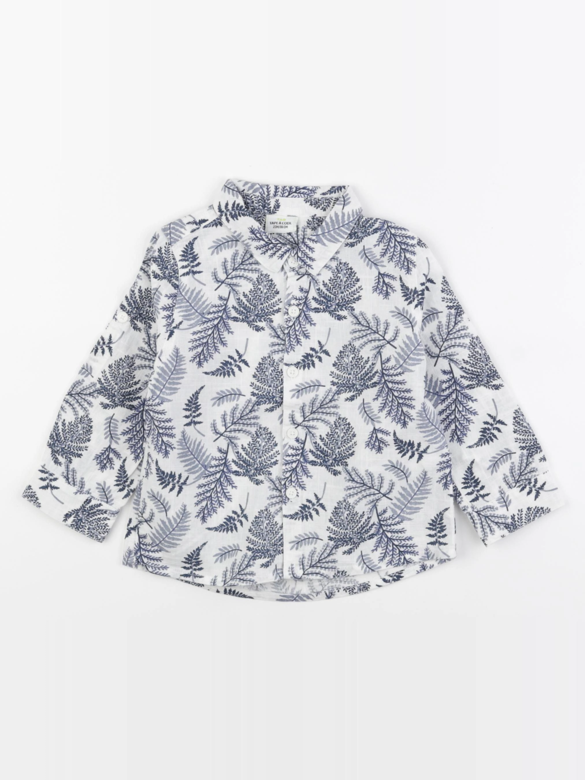 Tape à l'oeil - chemise blanc, bleu - 24 mois
