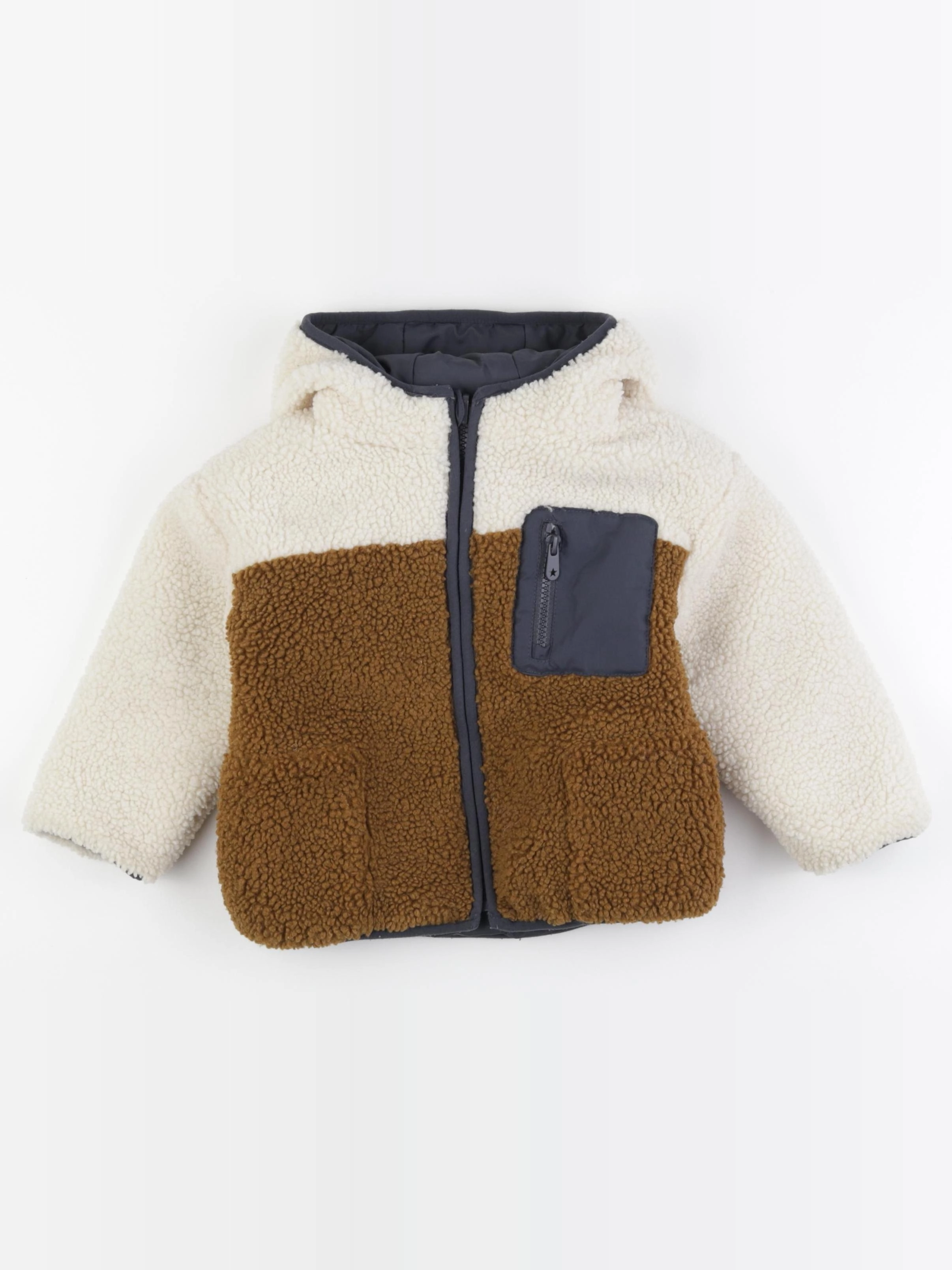 Vertbaudet - manteau beige, marron - 3 ans