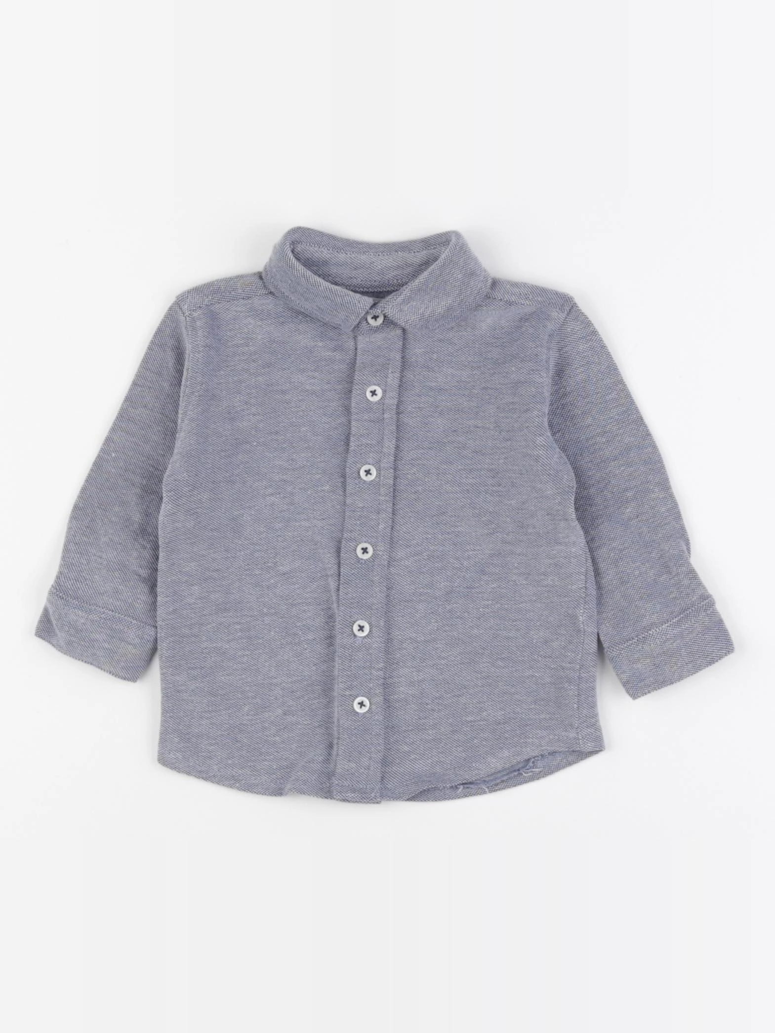 Boutchou - chemise bleu - 6 mois