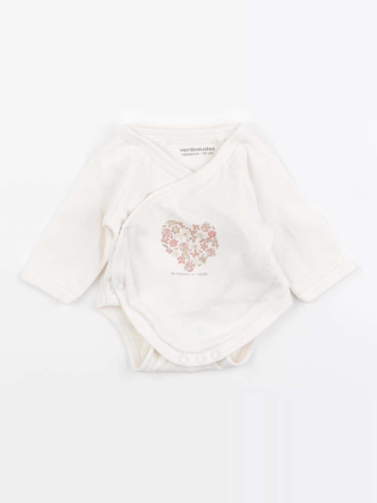 Vertbaudet - body rose - 0 mois