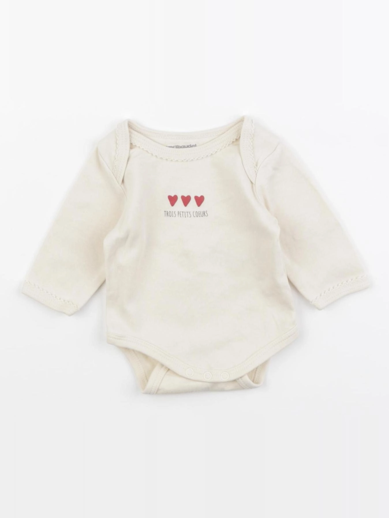 Vertbaudet - body beige - 1 mois