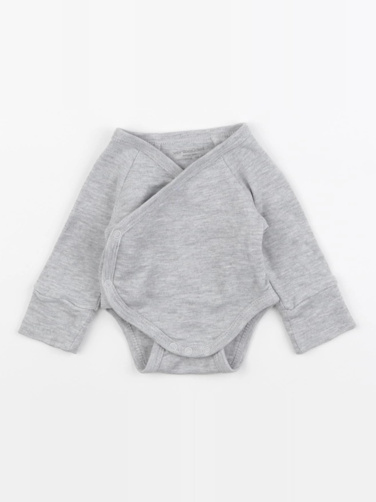 Vertbaudet - body gris - 0 mois