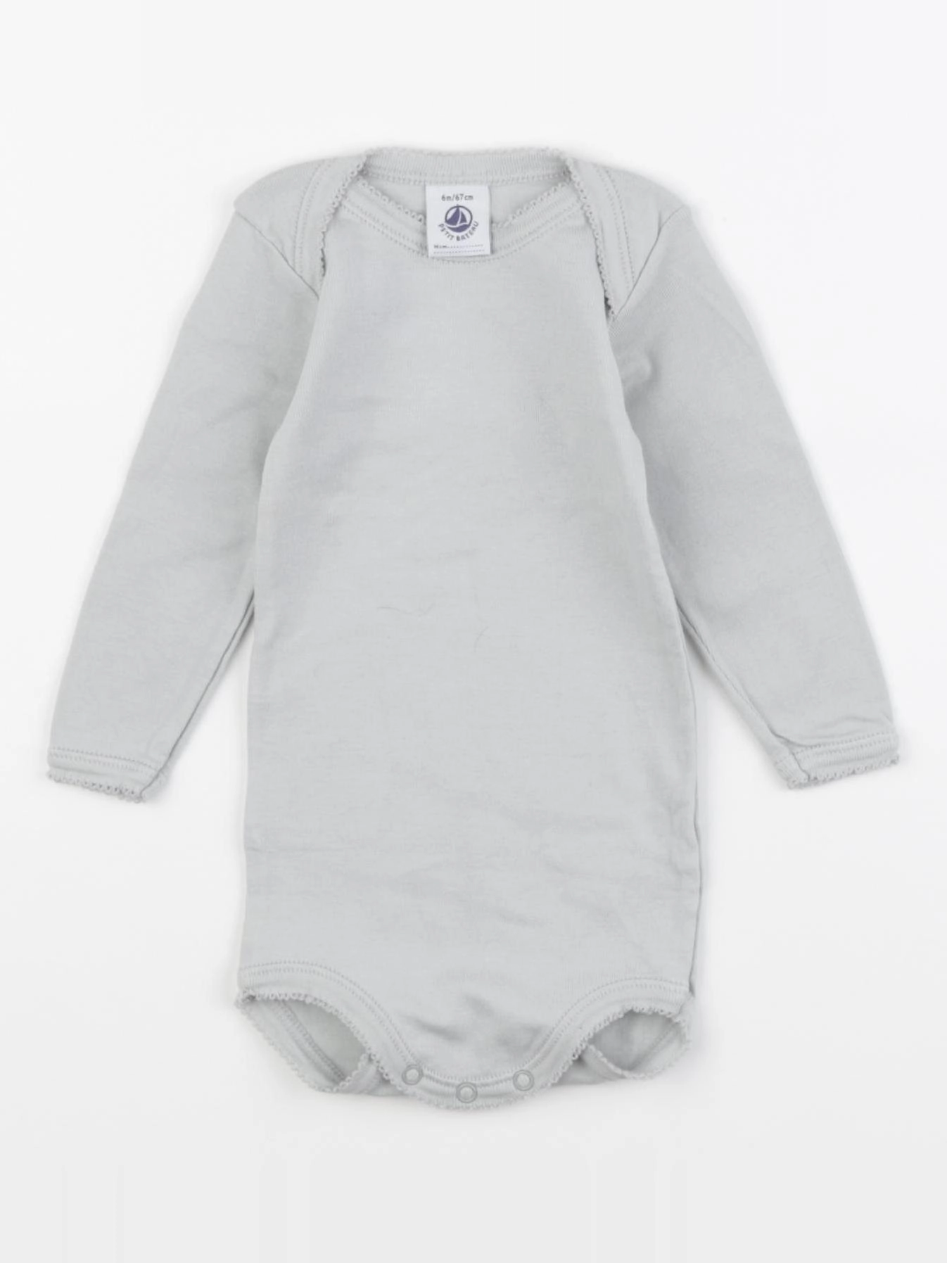 Petit Bateau - body vert - 6 mois