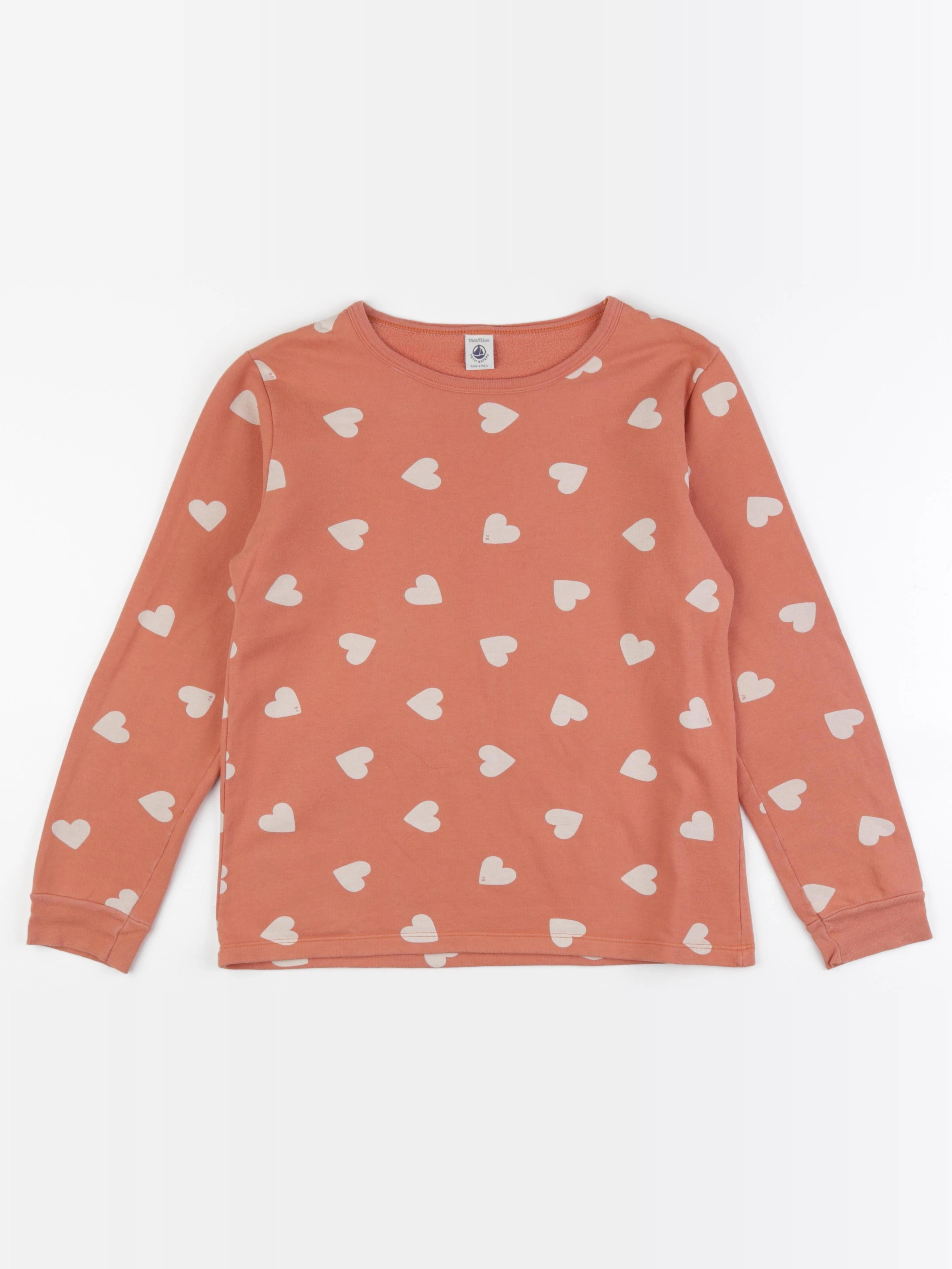 Petit Bateau - sweat orange - 12 ans
