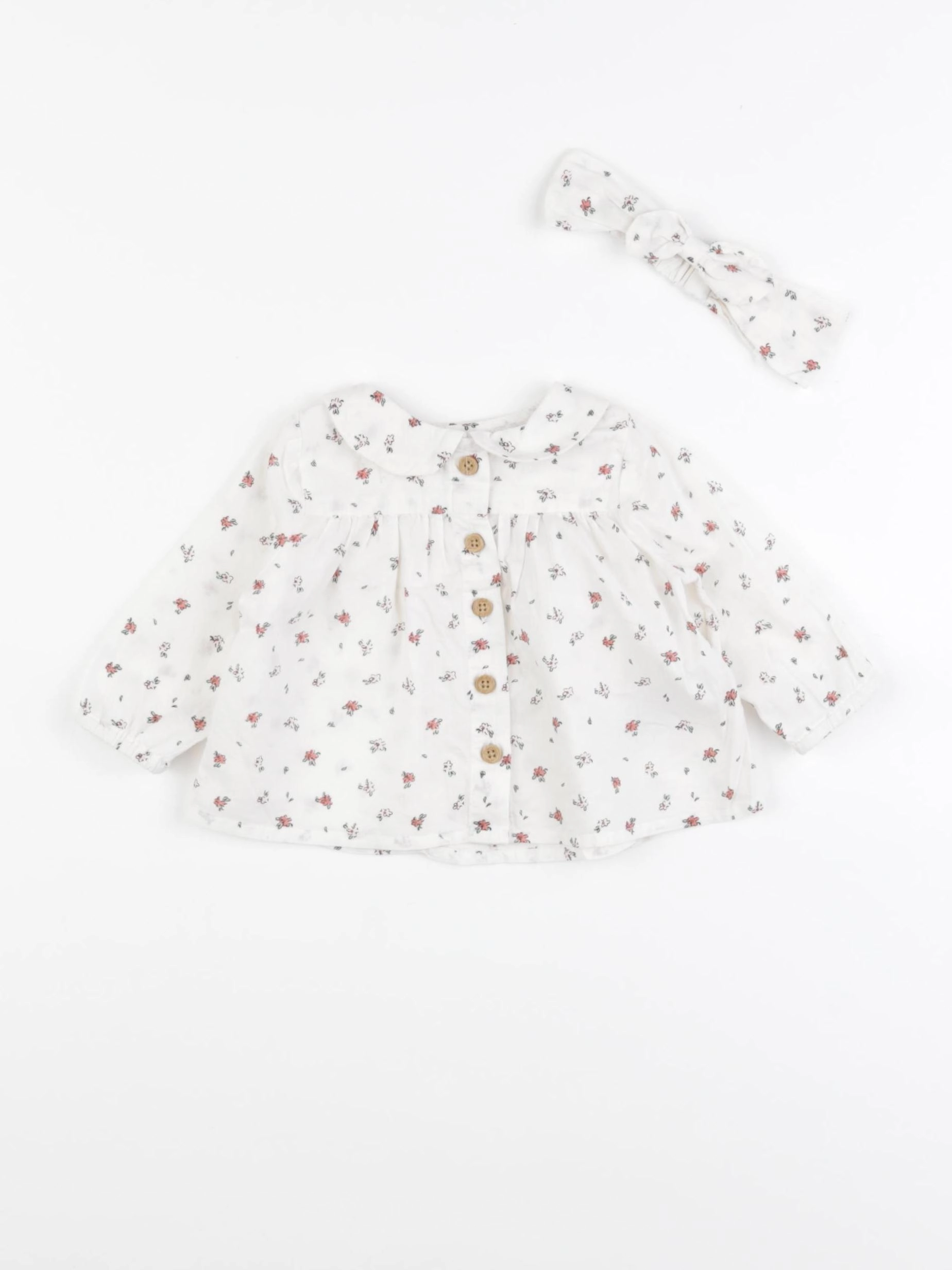 Vertbaudet - ensemble blanc - 1 mois