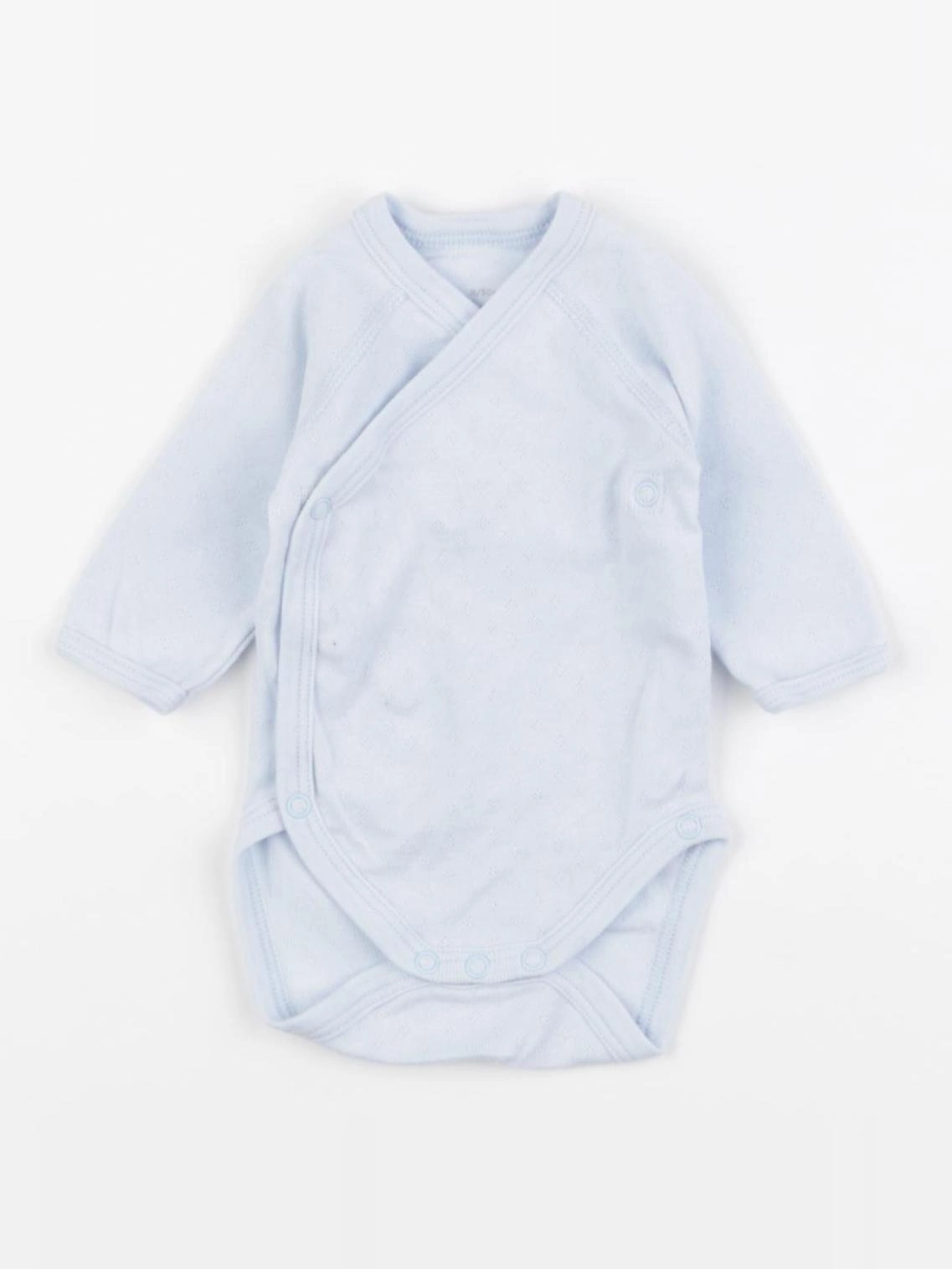 Petit Bateau - body bleu - 0 mois