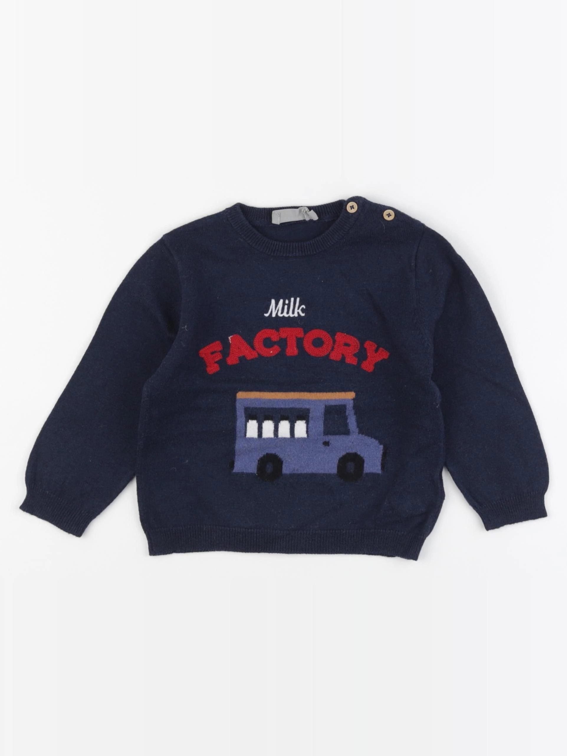 Boutchou - pull bleu - 18 mois